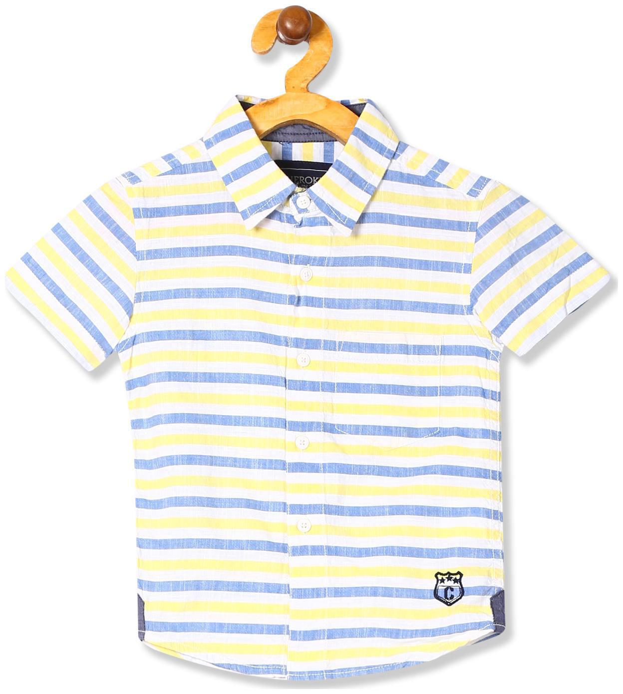 

CHEROKEE Boy Cotton Striped Shirt Yellow