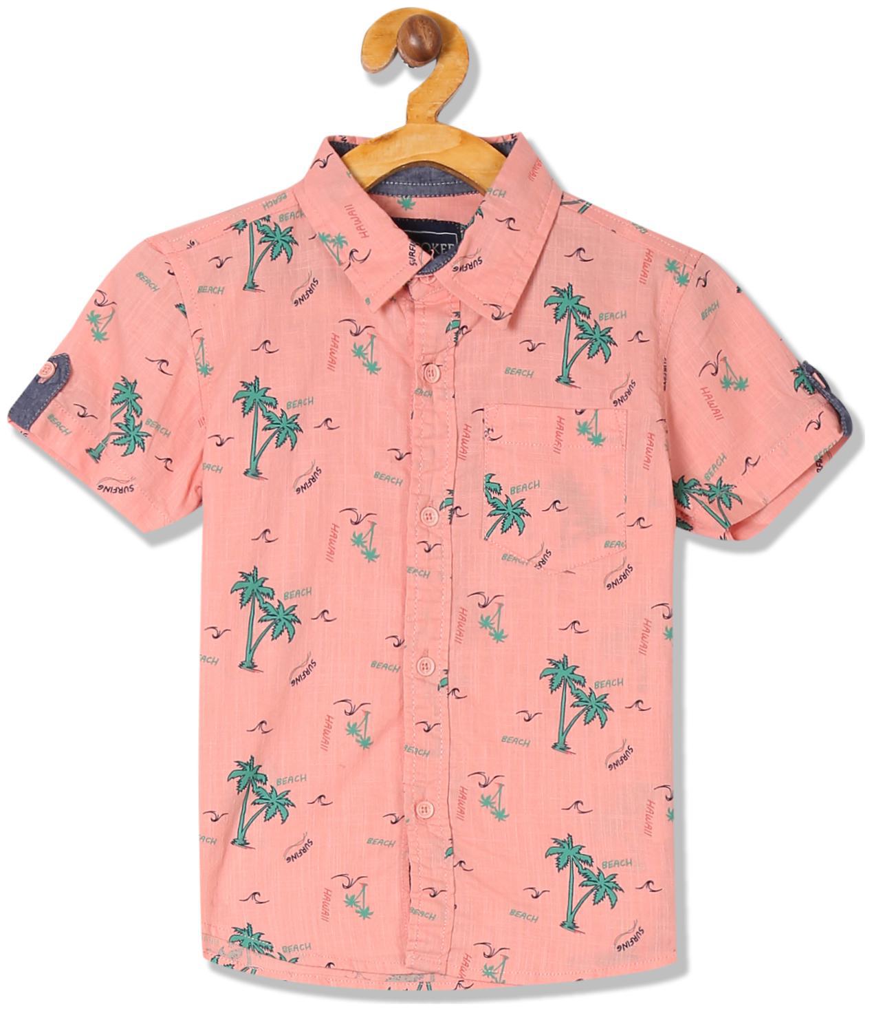 

CHEROKEE Boy Cotton Printed Shirt Pink