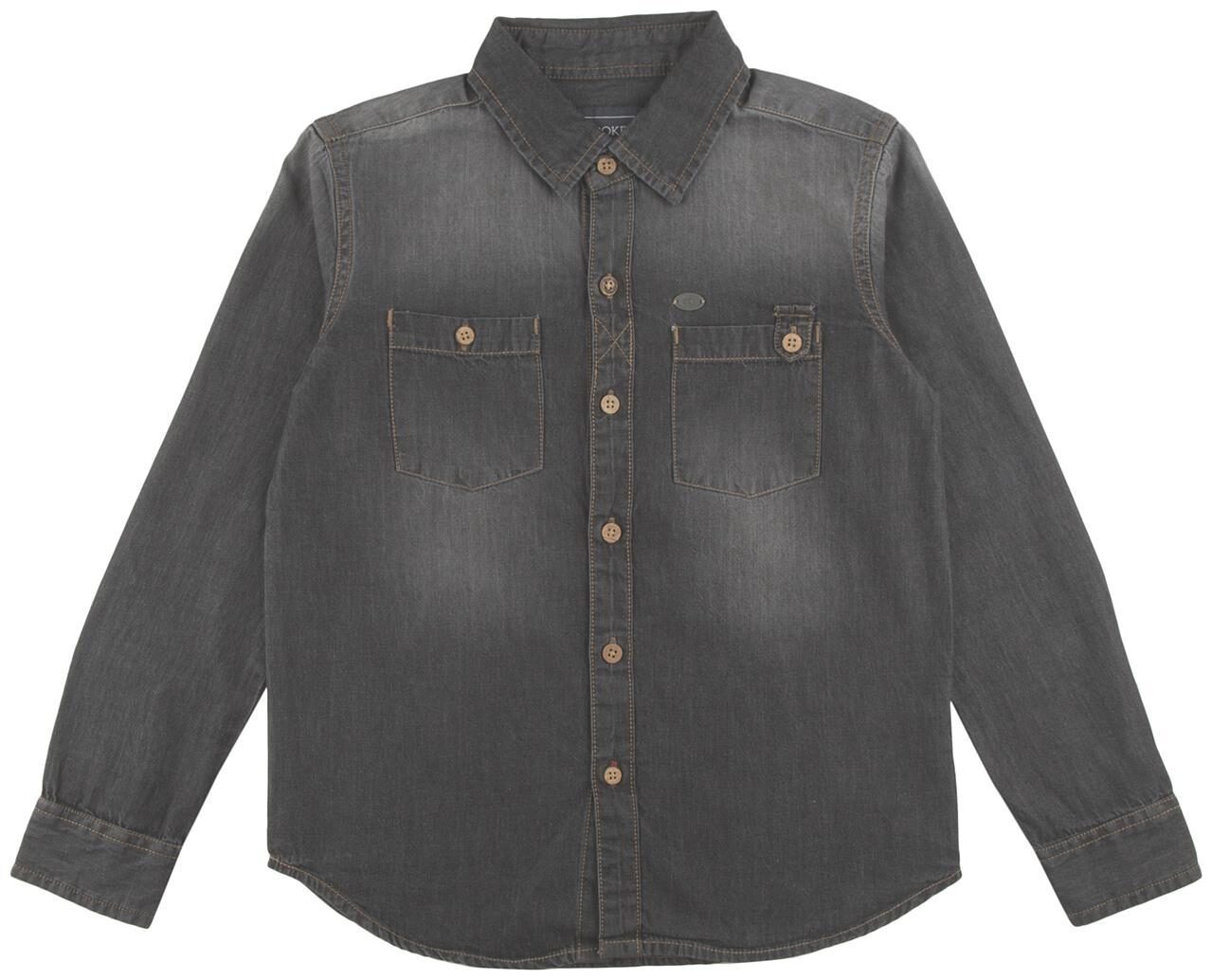 

CHEROKEE Boy Cotton Solid Shirt Black