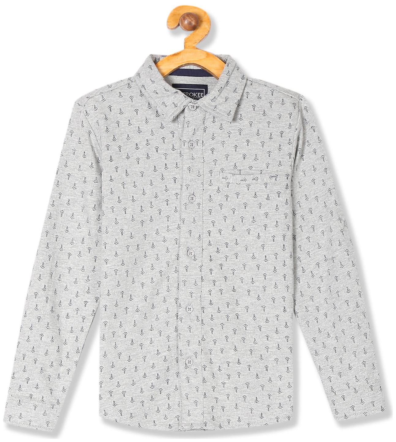 

CHEROKEE Boy Cotton Printed Shirt Grey