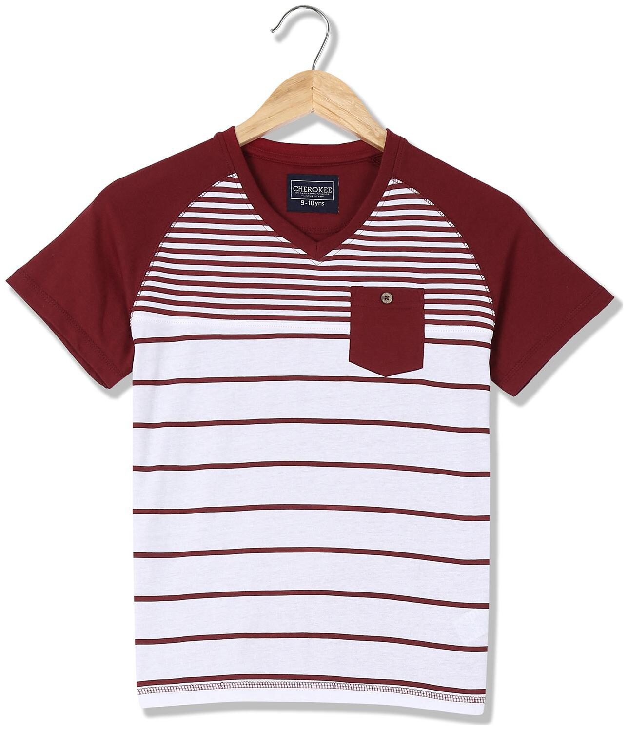 

CHEROKEE Boy Cotton Striped T-shirt - Red