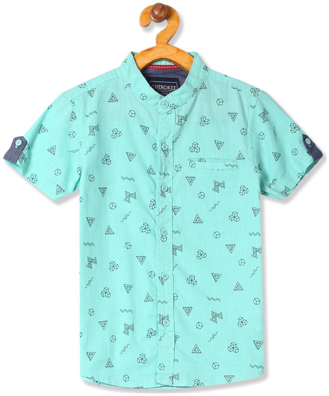 

CHEROKEE Boy Cotton Printed Shirt Green
