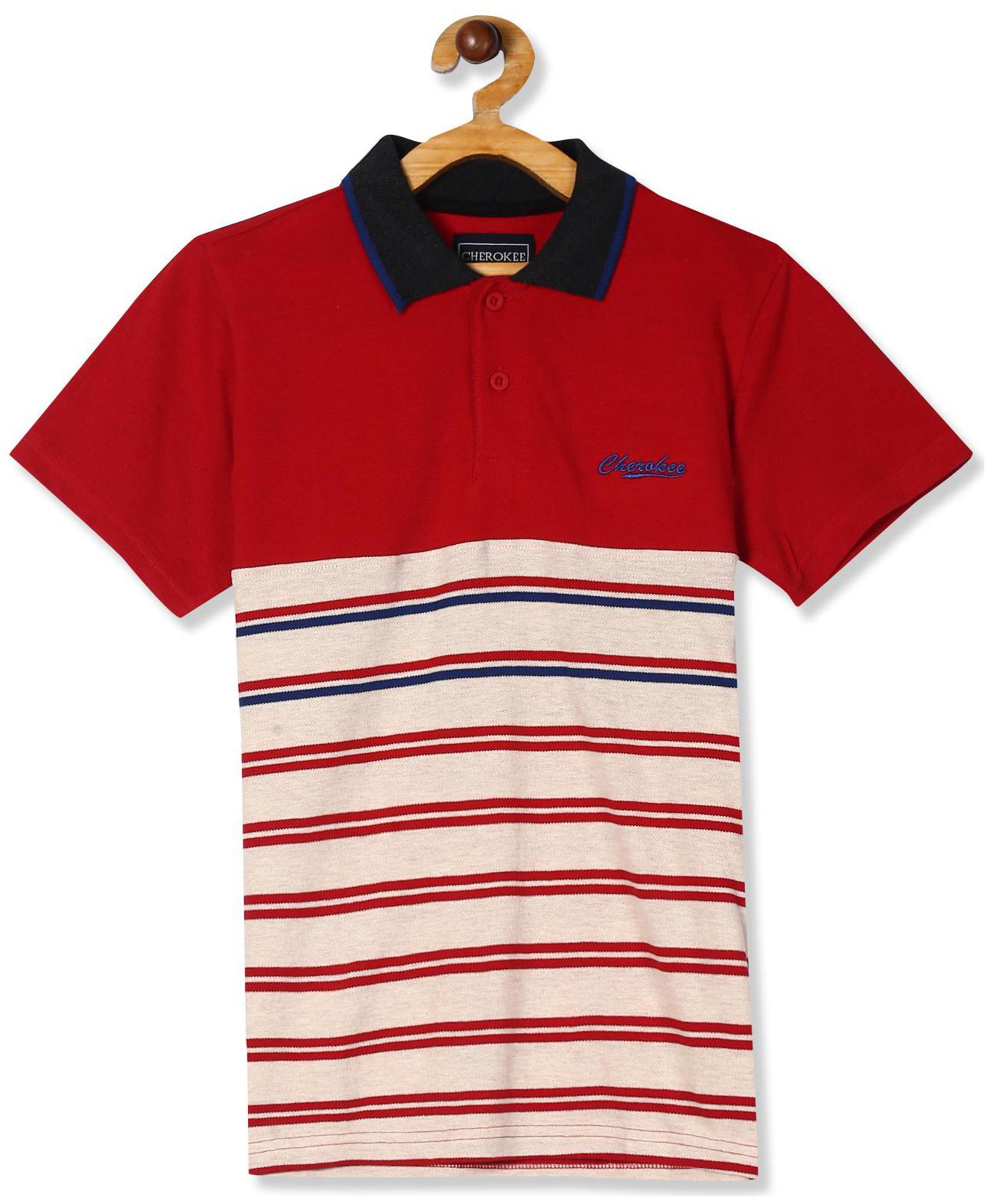 

CHEROKEE Boy Cotton Striped T-shirt - Red