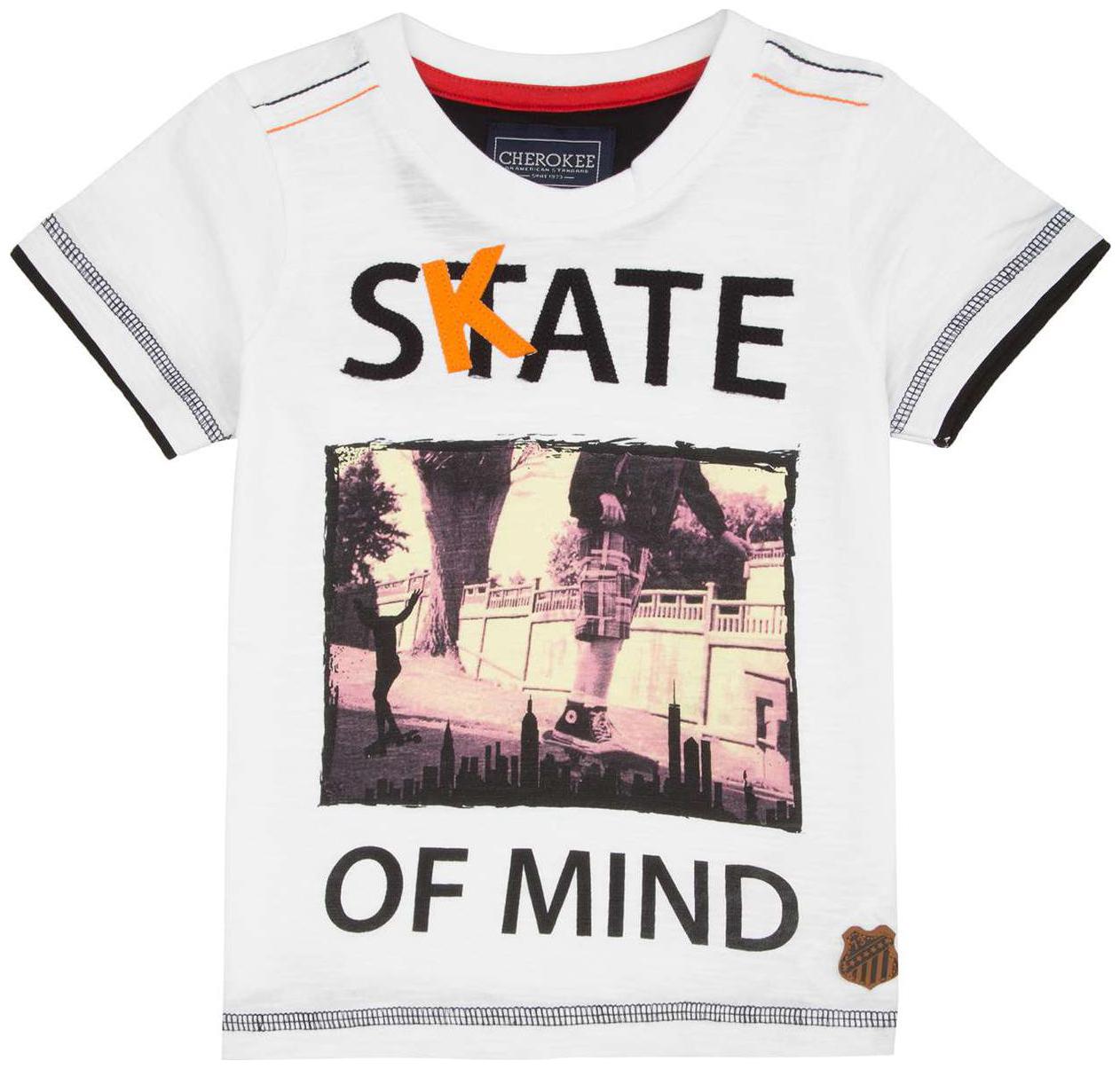 

CHEROKEE Boy Cotton Printed T-shirt - White