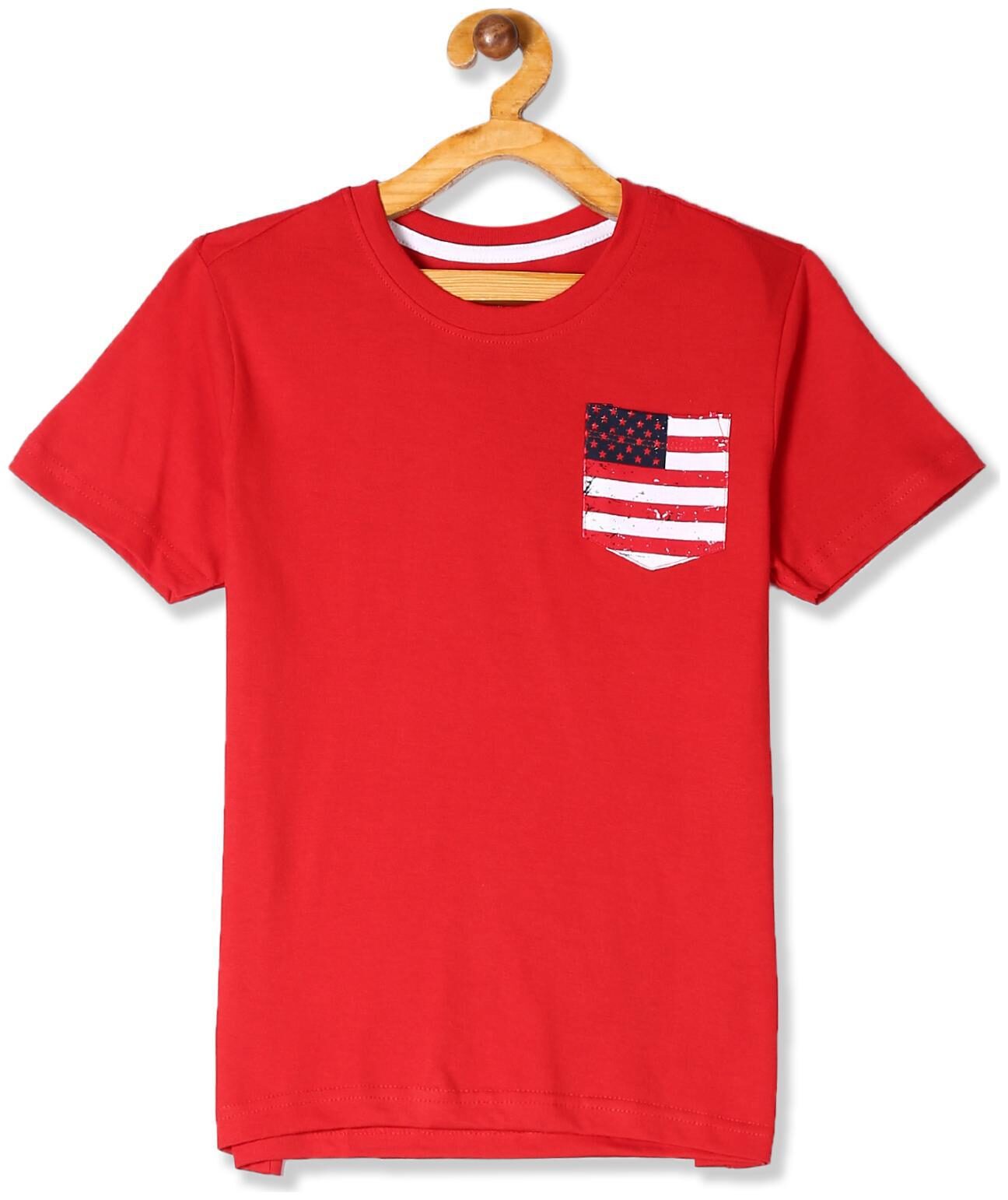 

CHEROKEE Boy Cotton Solid T-shirt - Red