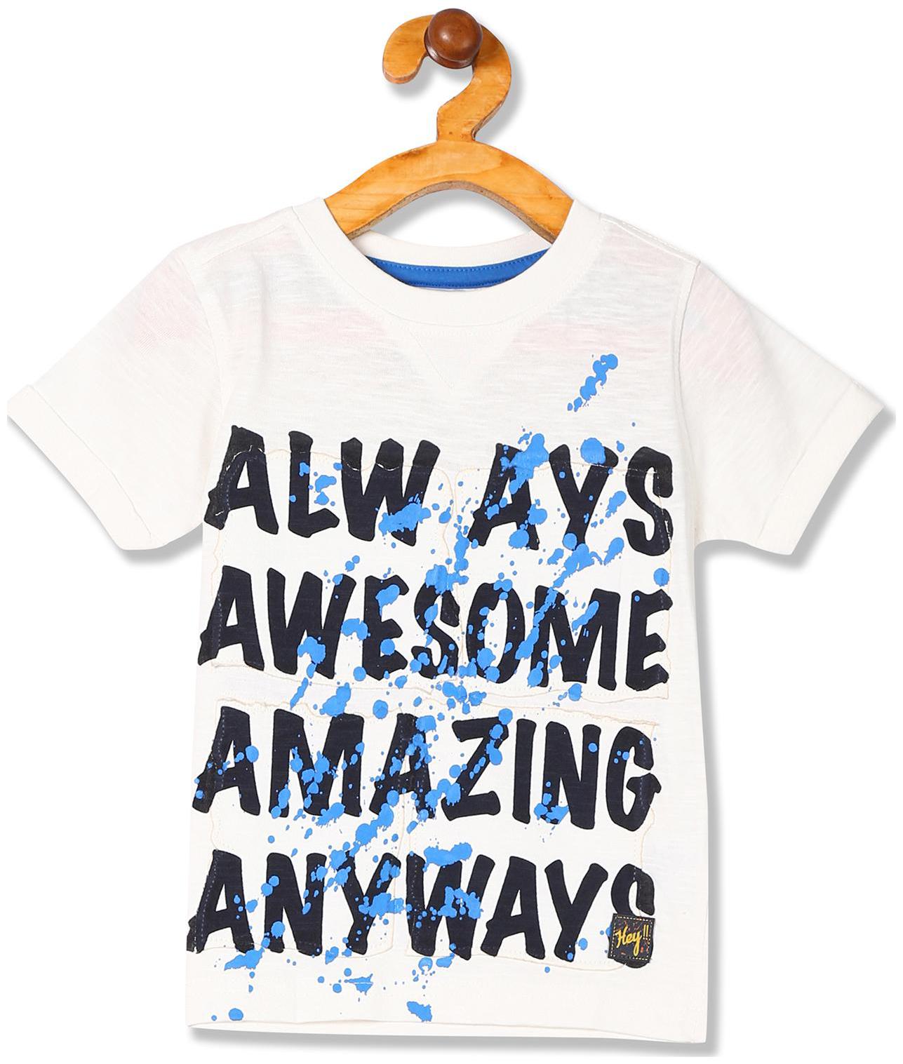 

CHEROKEE Boy Cotton Printed T-shirt - White