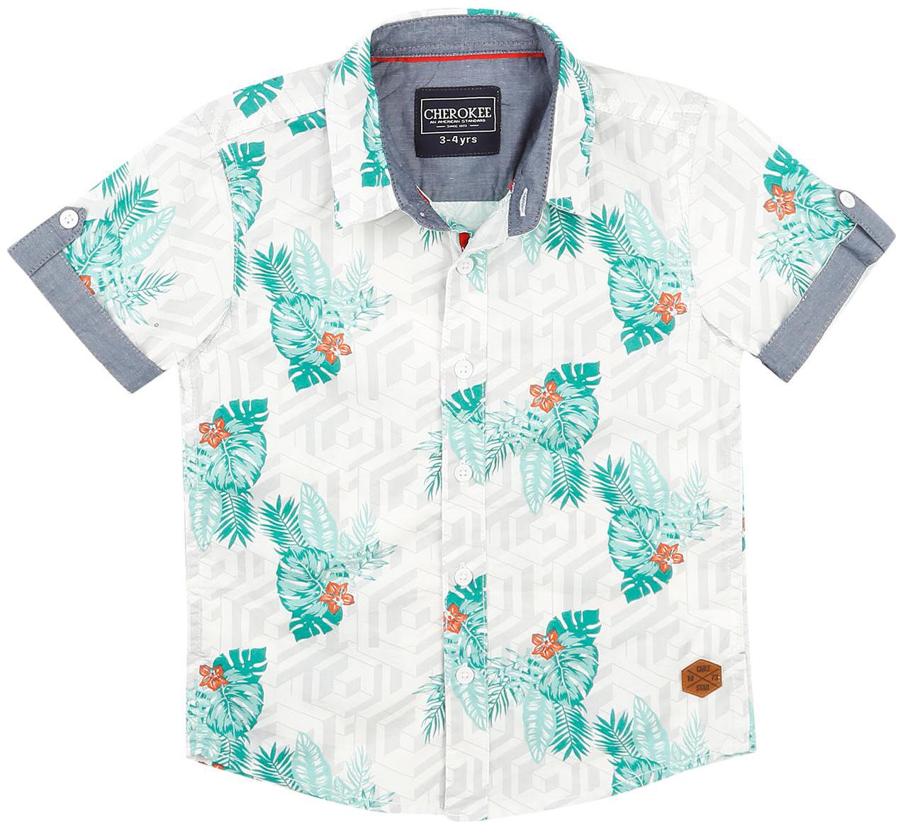 

CHEROKEE Boy Cotton Printed Shirt White