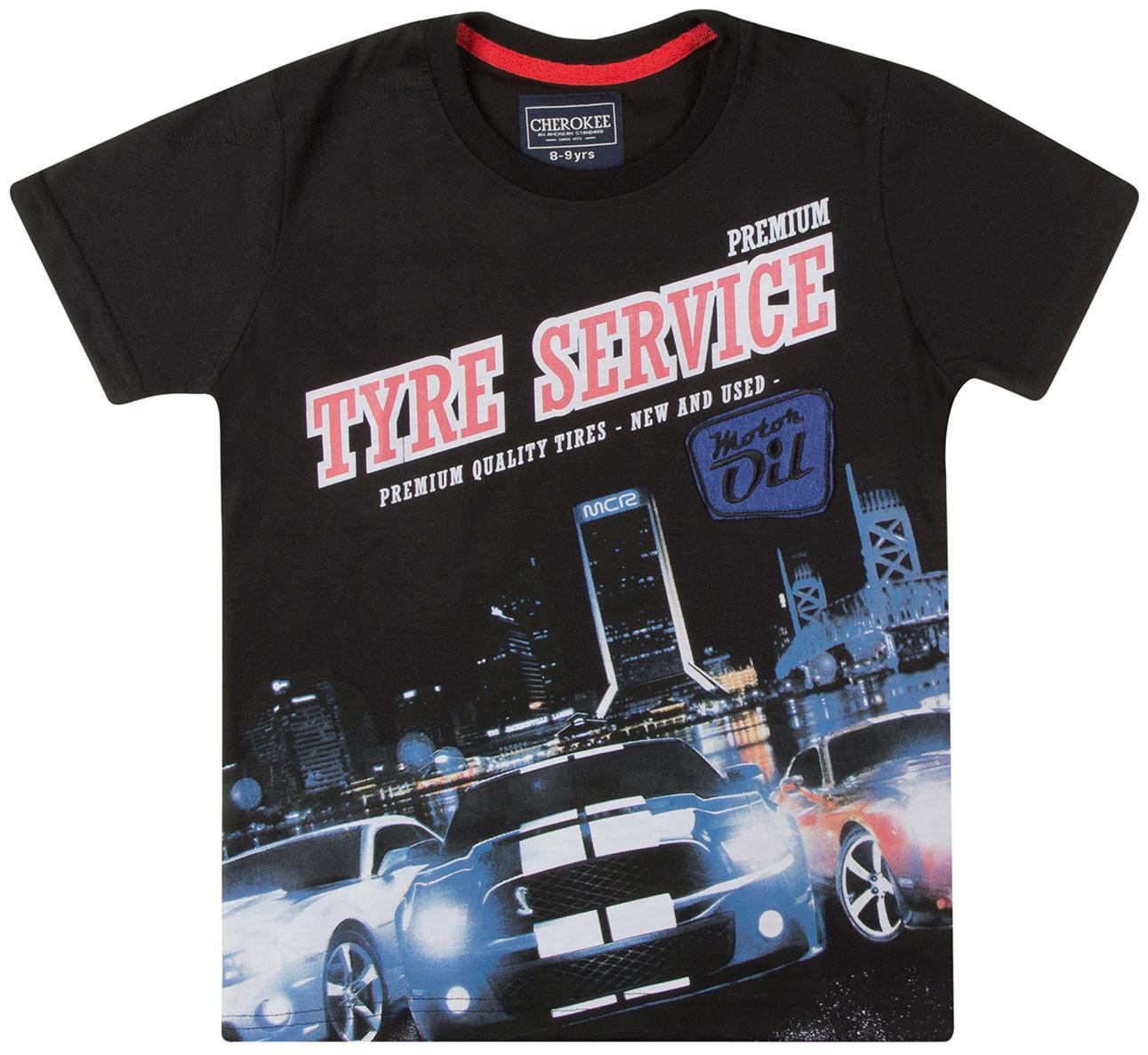 

CHEROKEE Boy Cotton Printed T-shirt - Black