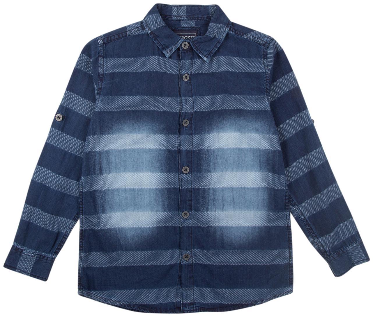 

CHEROKEE Boy Cotton Striped Shirt Blue