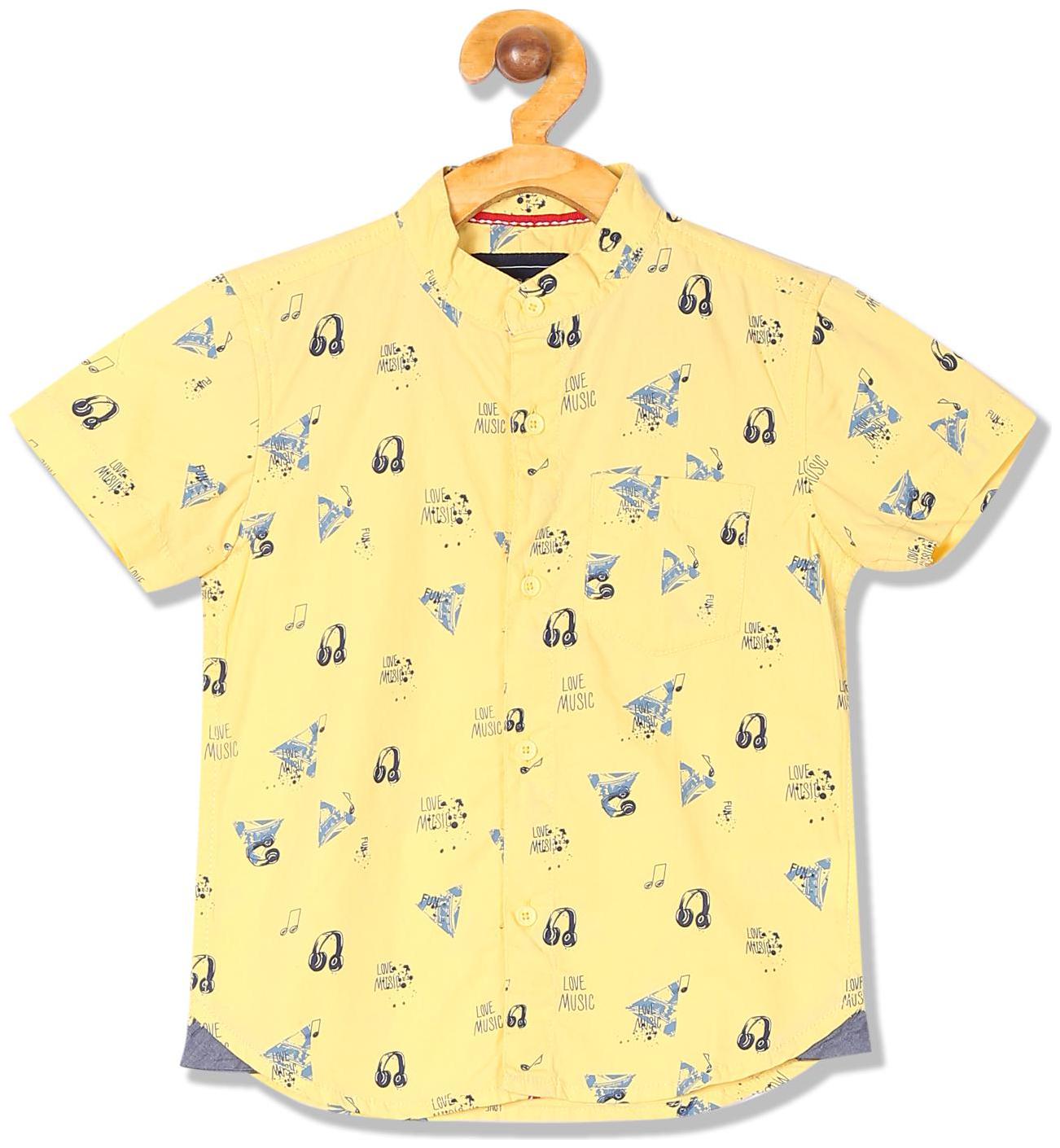 

CHEROKEE Boy Cotton Printed Shirt Yellow