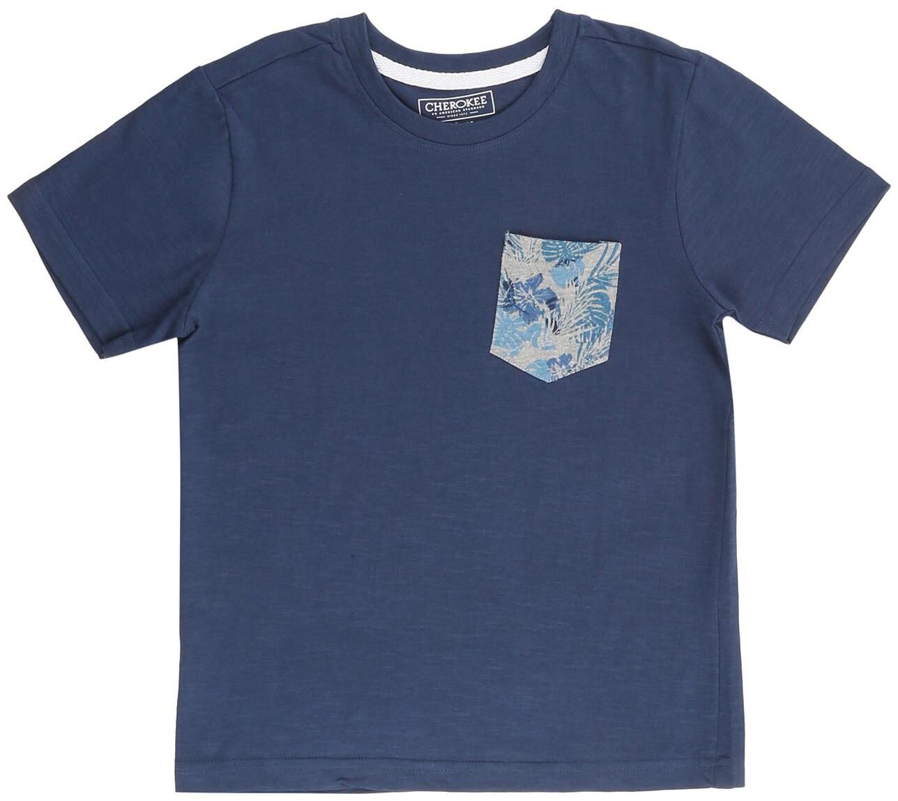 

CHEROKEE Boy Cotton Solid T-shirt - Blue