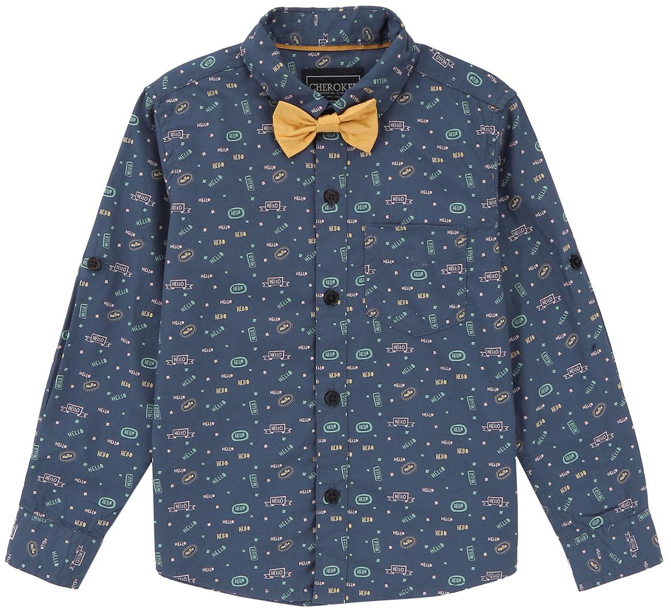 

CHEROKEE Boy Cotton Printed Shirt Blue
