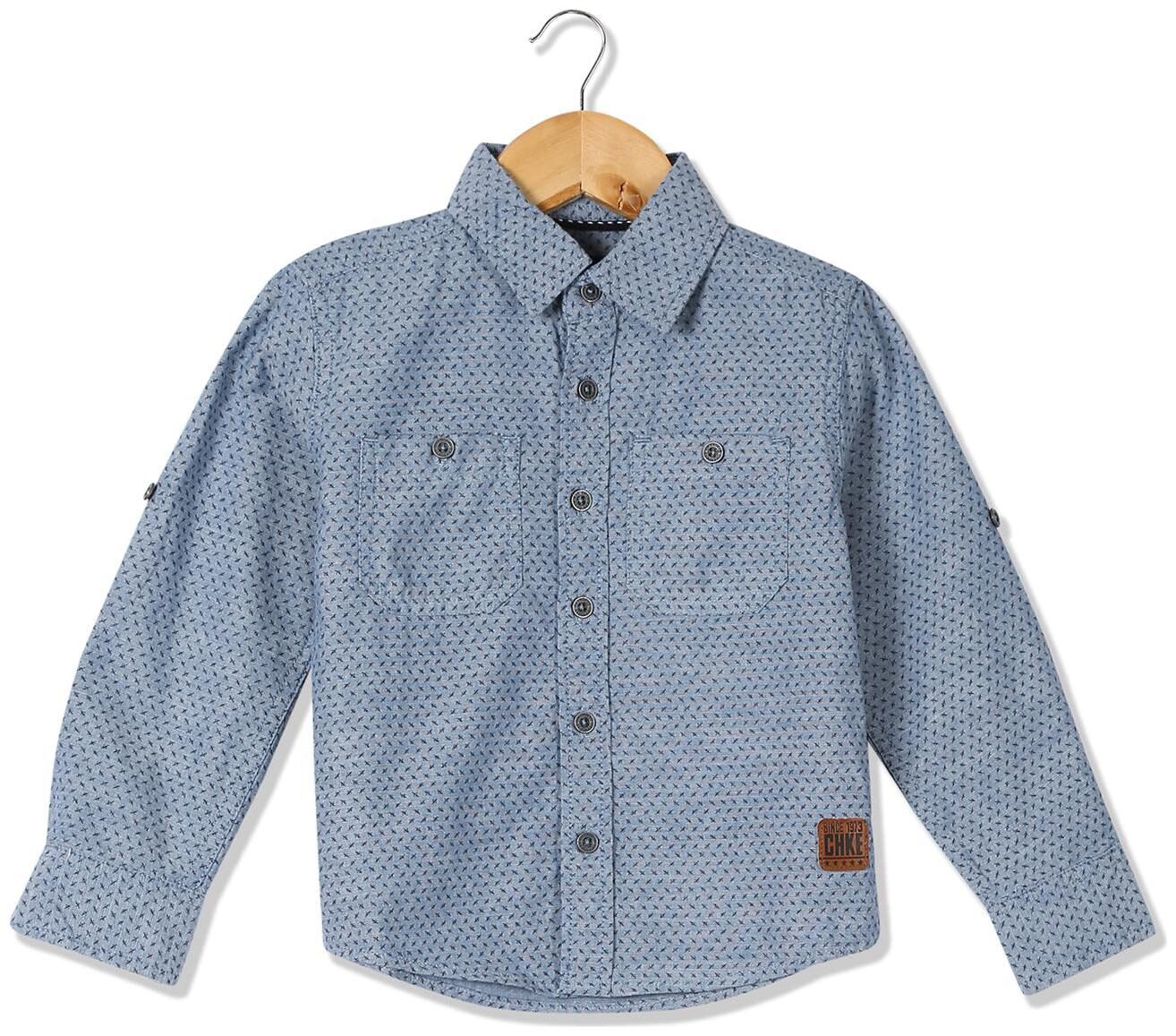 

CHEROKEE Boy Cotton Printed Shirt Blue