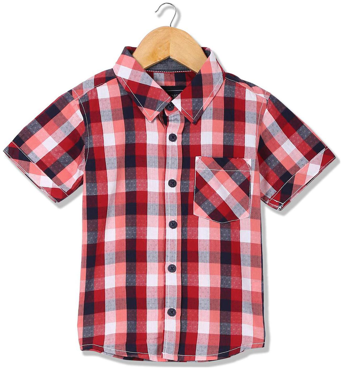 

CHEROKEE Boy Cotton Checked Shirt Red
