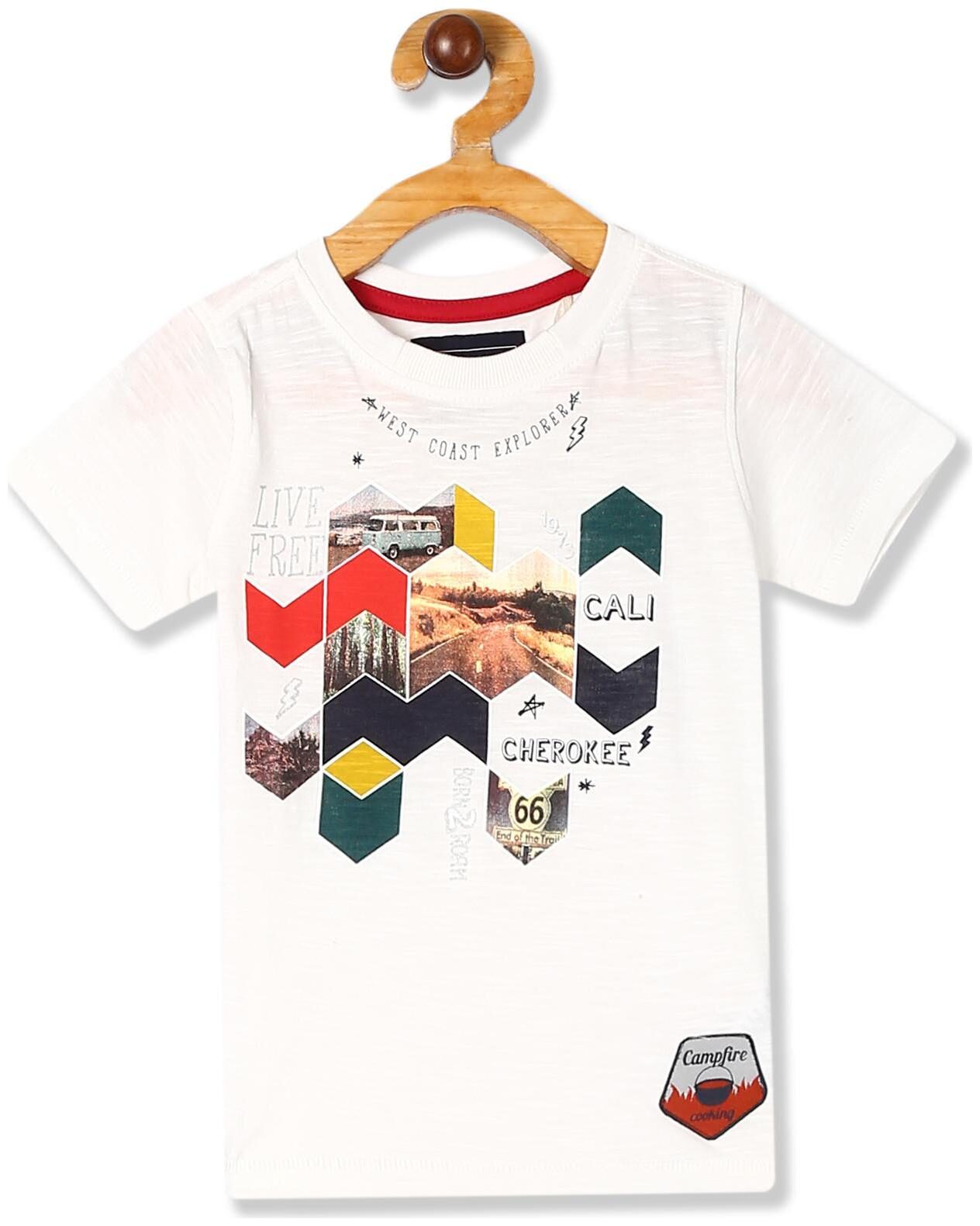 

CHEROKEE Boy Cotton Printed T-shirt - White