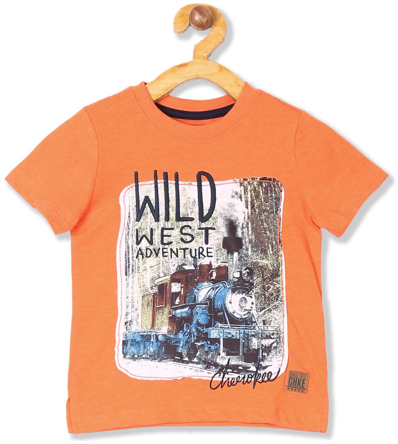 

CHEROKEE Boy Cotton Printed T-shirt - Orange