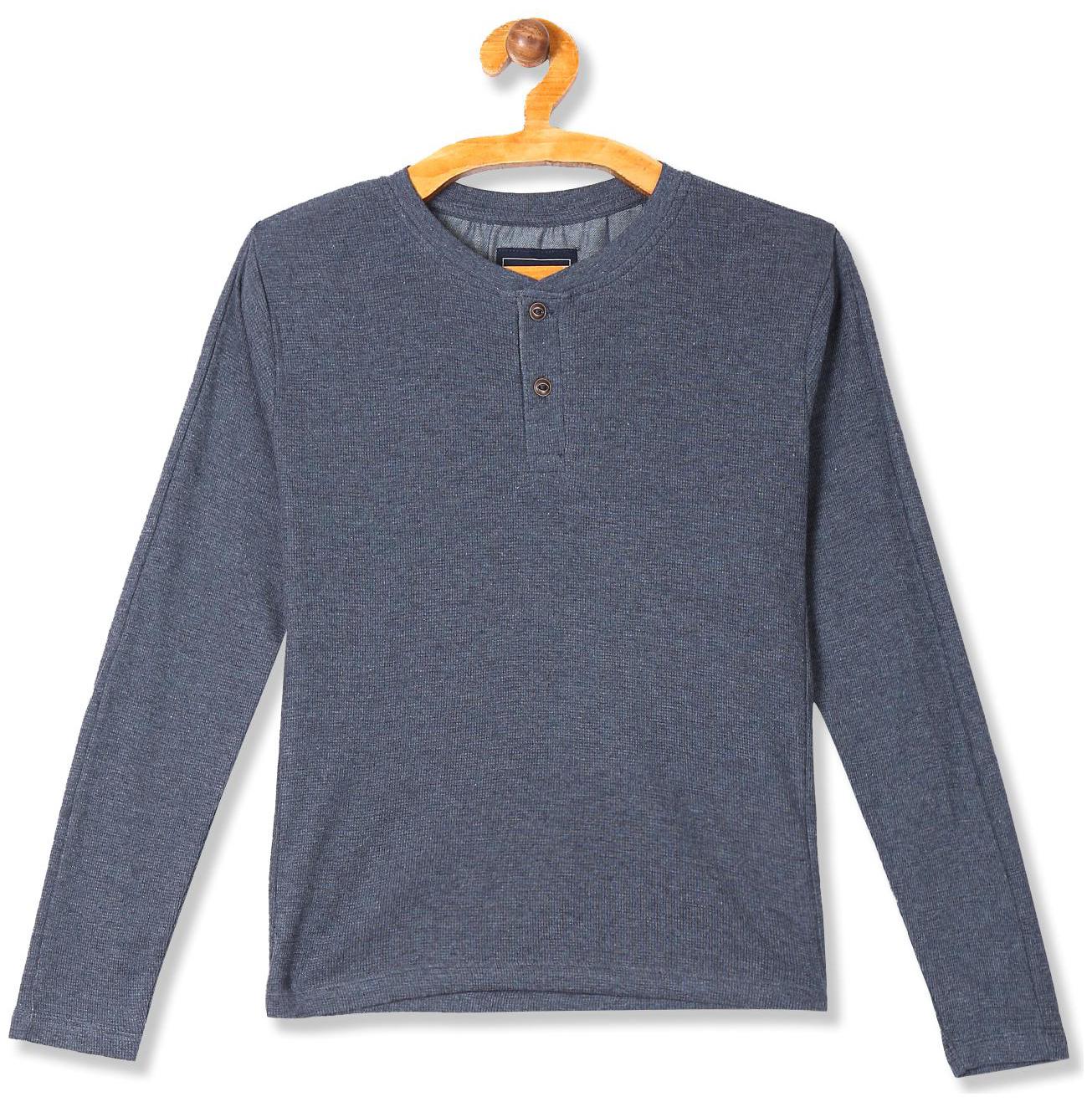 

CHEROKEE Boy Cotton Solid T-shirt - Blue