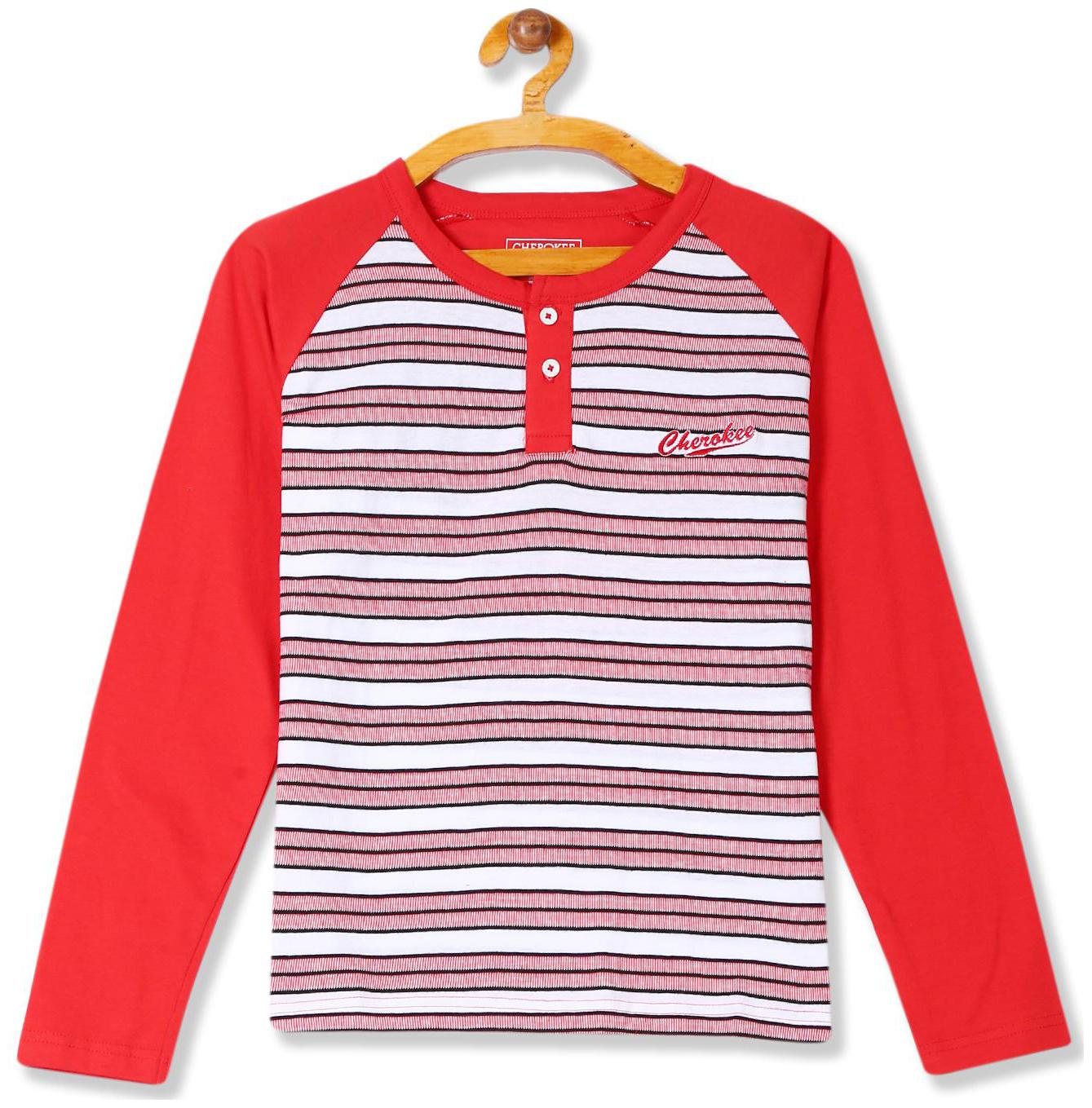 

CHEROKEE Boy Cotton Striped T-shirt - Red