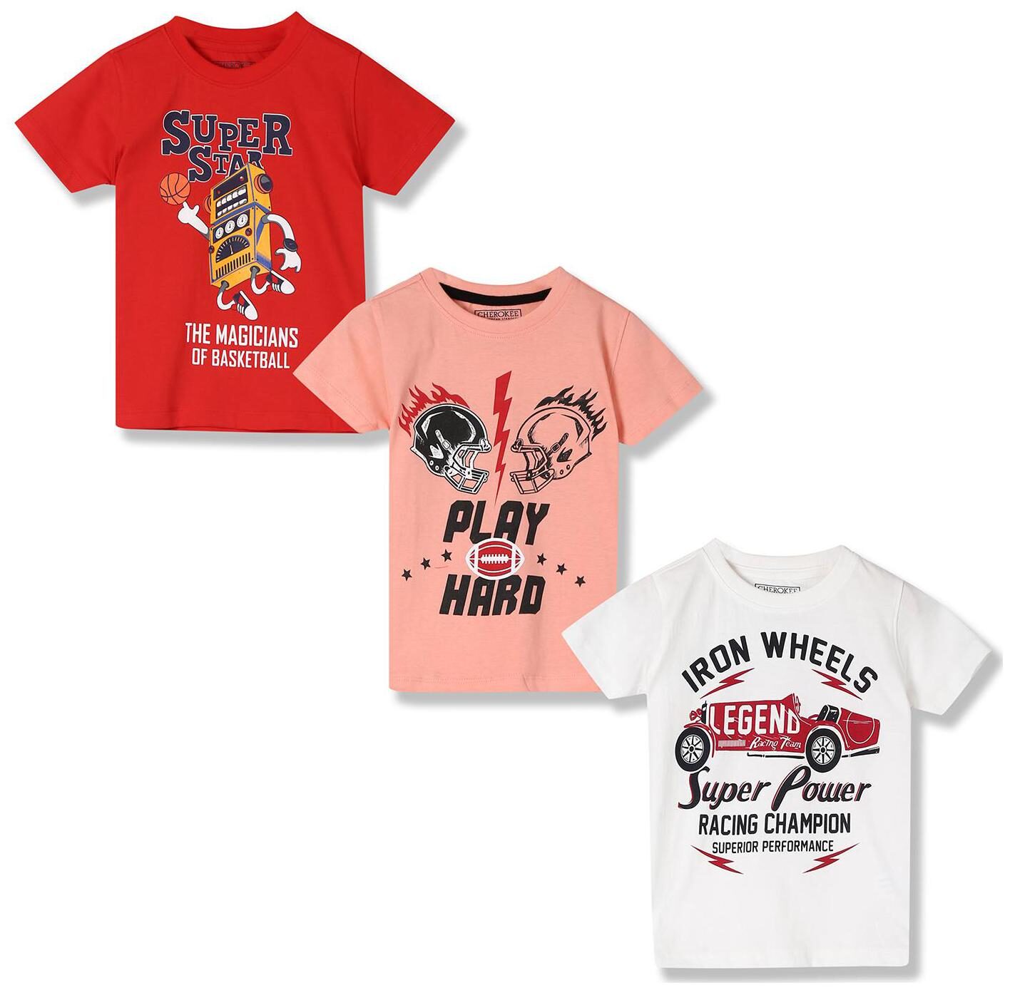 

CHEROKEE Boy Cotton Printed T-shirt - Red