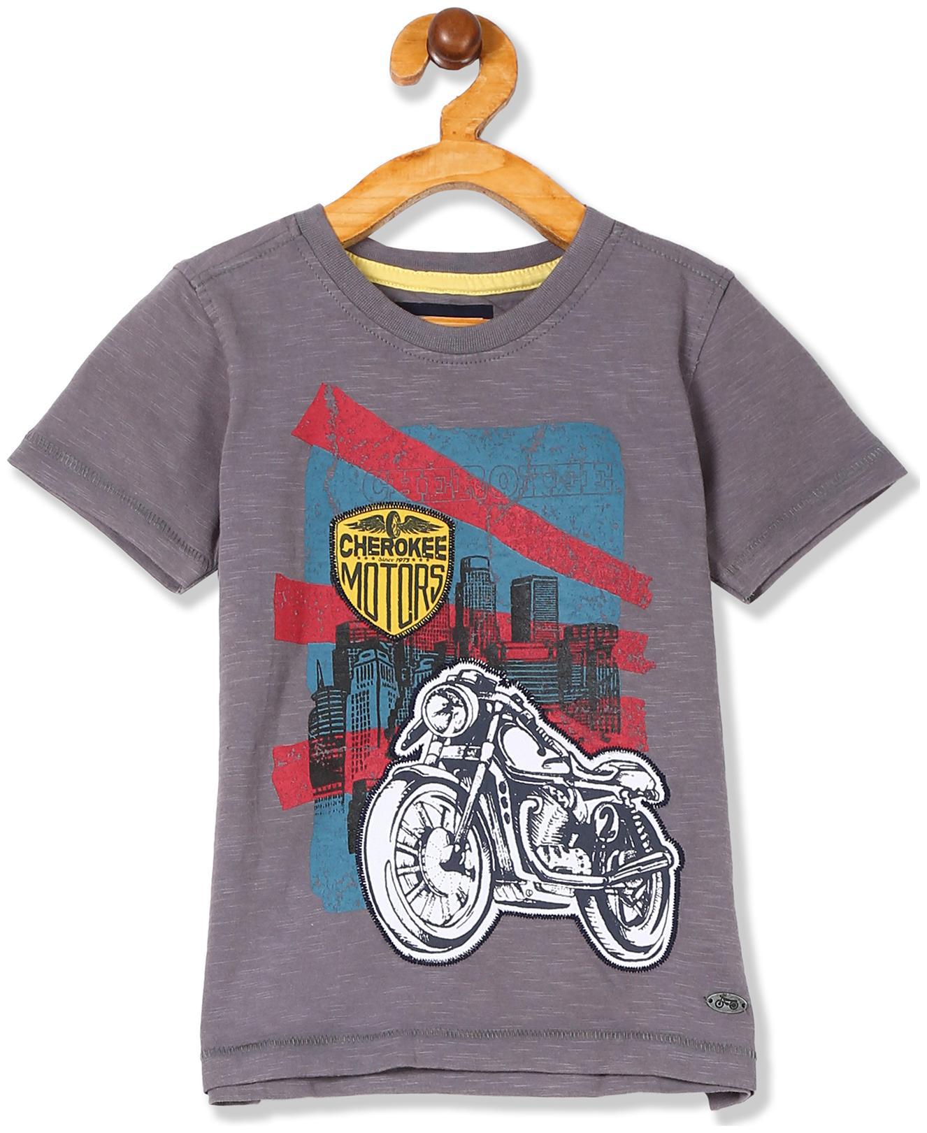 

CHEROKEE Boy Cotton Printed T-shirt - Grey