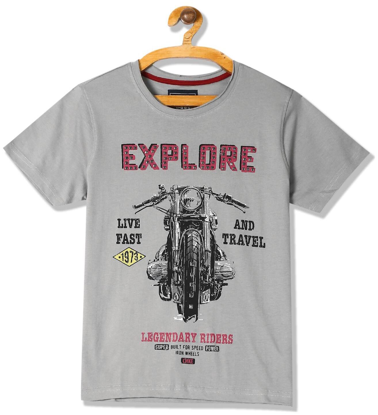

CHEROKEE Boy Cotton Printed T-shirt - Grey