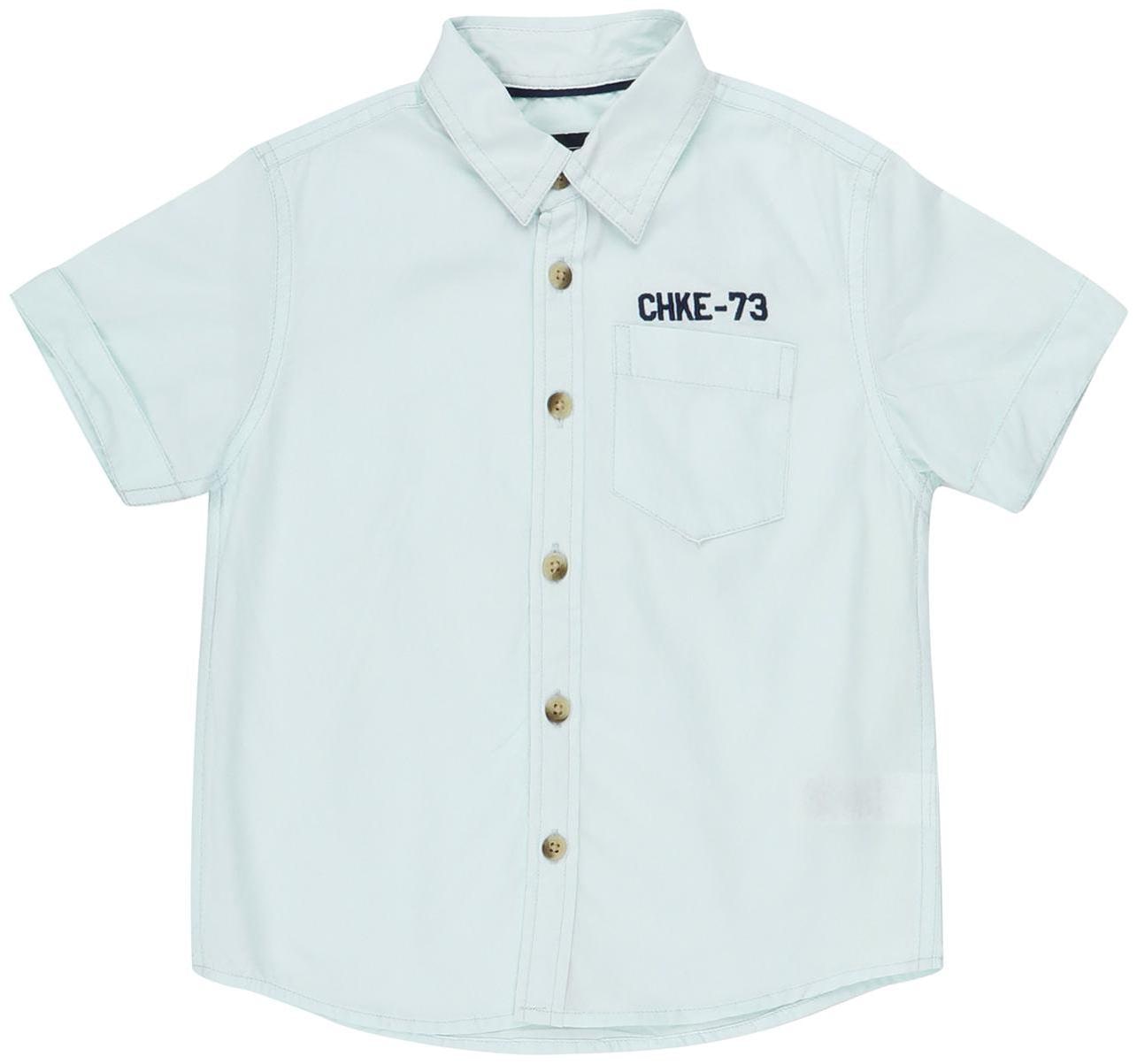 

CHEROKEE Boy Cotton Solid Shirt Blue