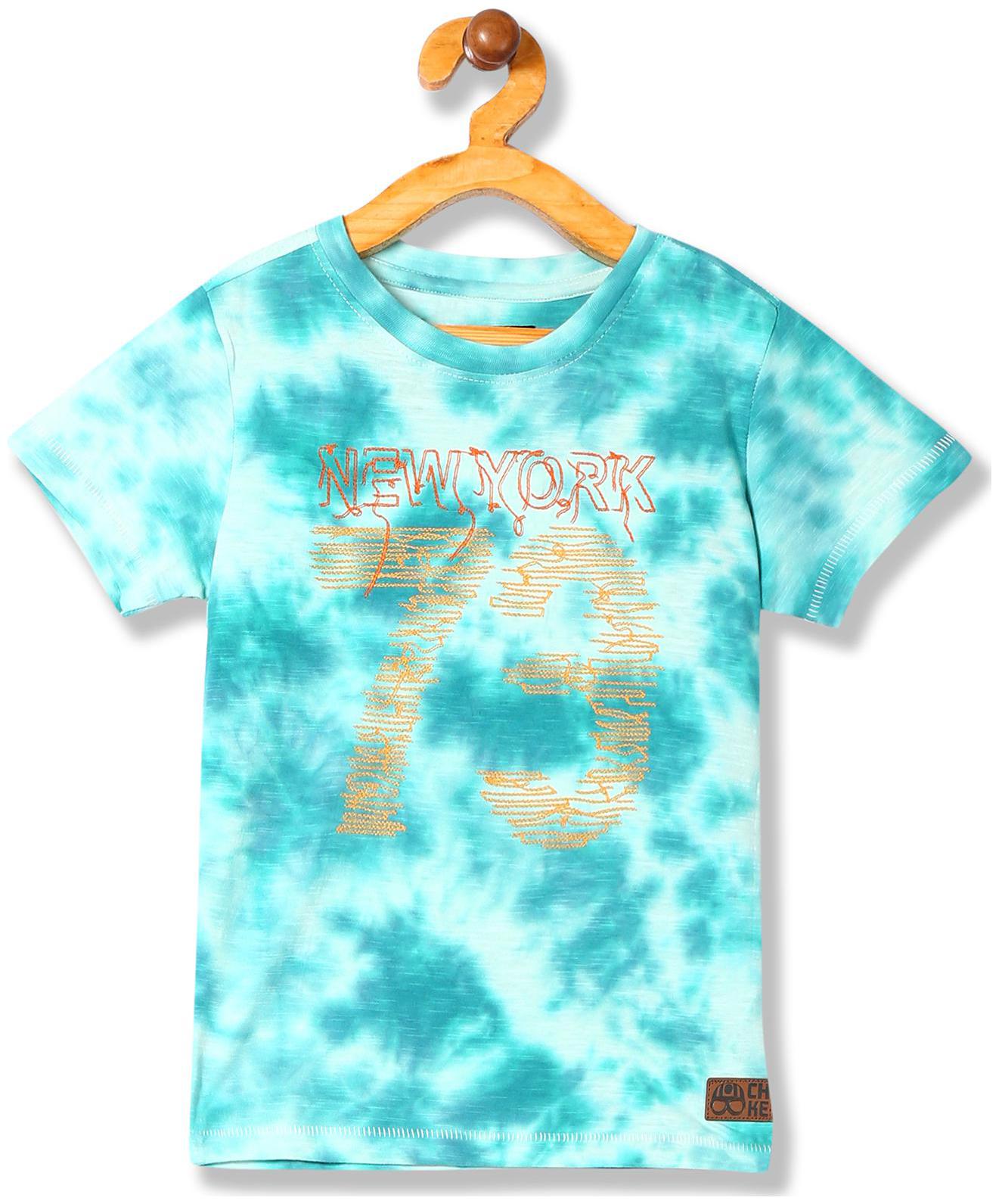 

CHEROKEE Boy Cotton Solid T-shirt - Green