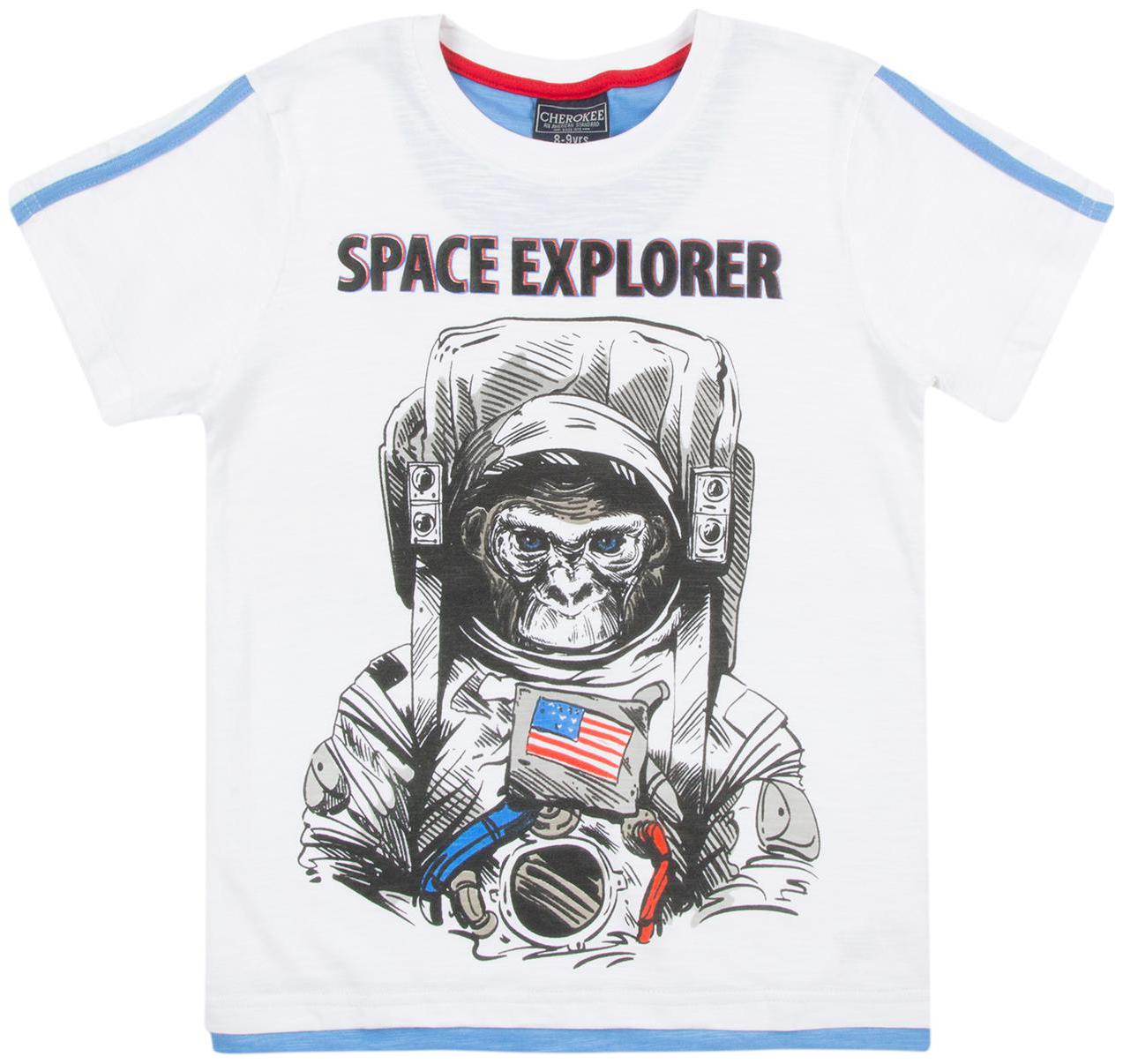 

CHEROKEE Boy Cotton Printed T-shirt - White