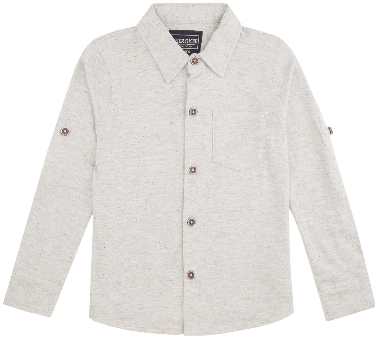 

CHEROKEE Boy Cotton blend Solid Shirt Grey