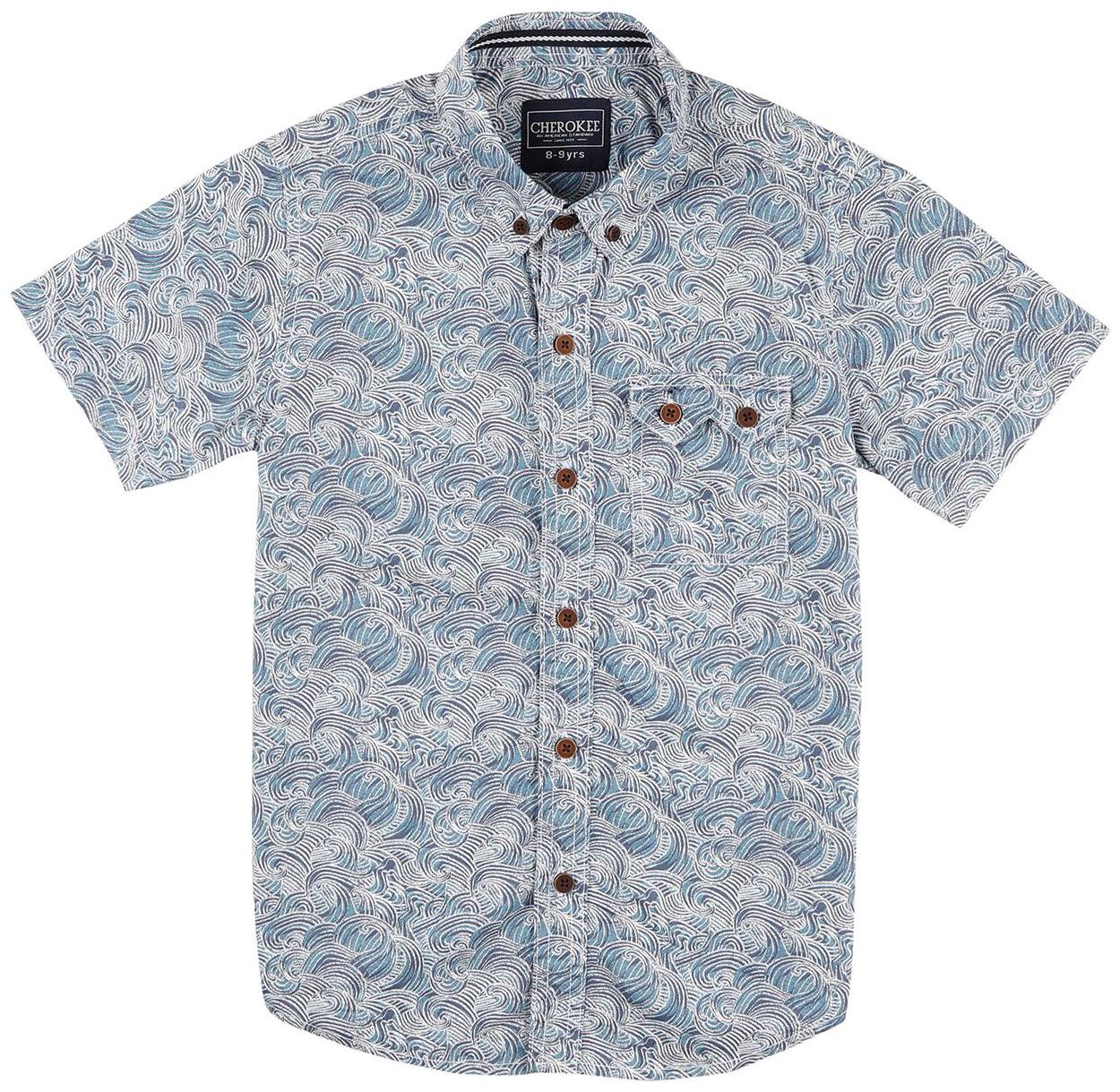

CHEROKEE Boy Cotton Printed Shirt Blue
