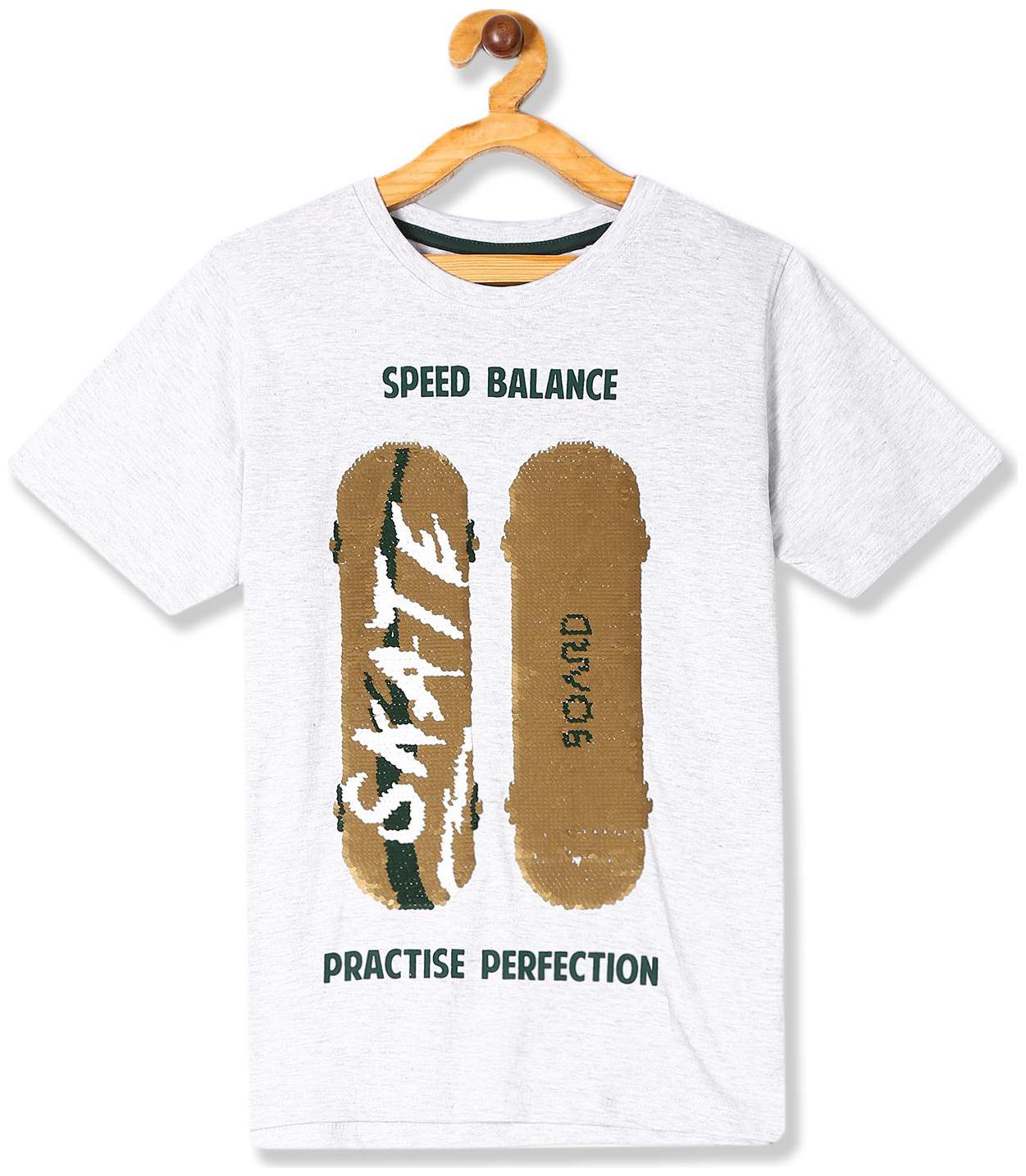 

CHEROKEE Boy Cotton Embellished T-shirt - Grey