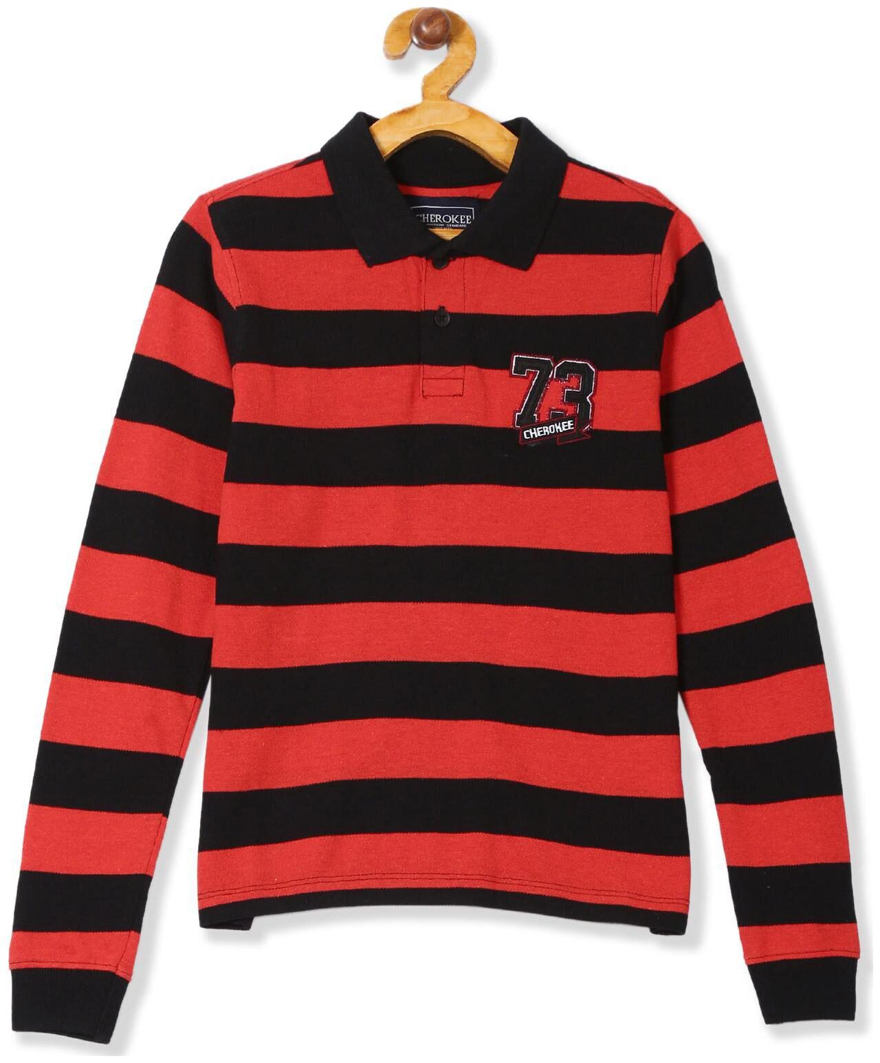 

CHEROKEE Boy Cotton Striped T-shirt - Red