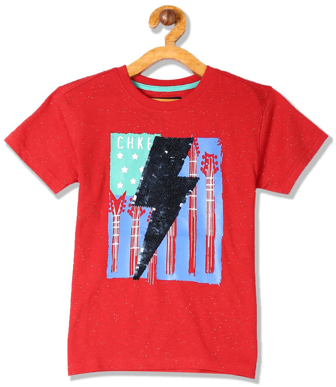 

CHEROKEE Boy Cotton Embellished T-shirt - Red