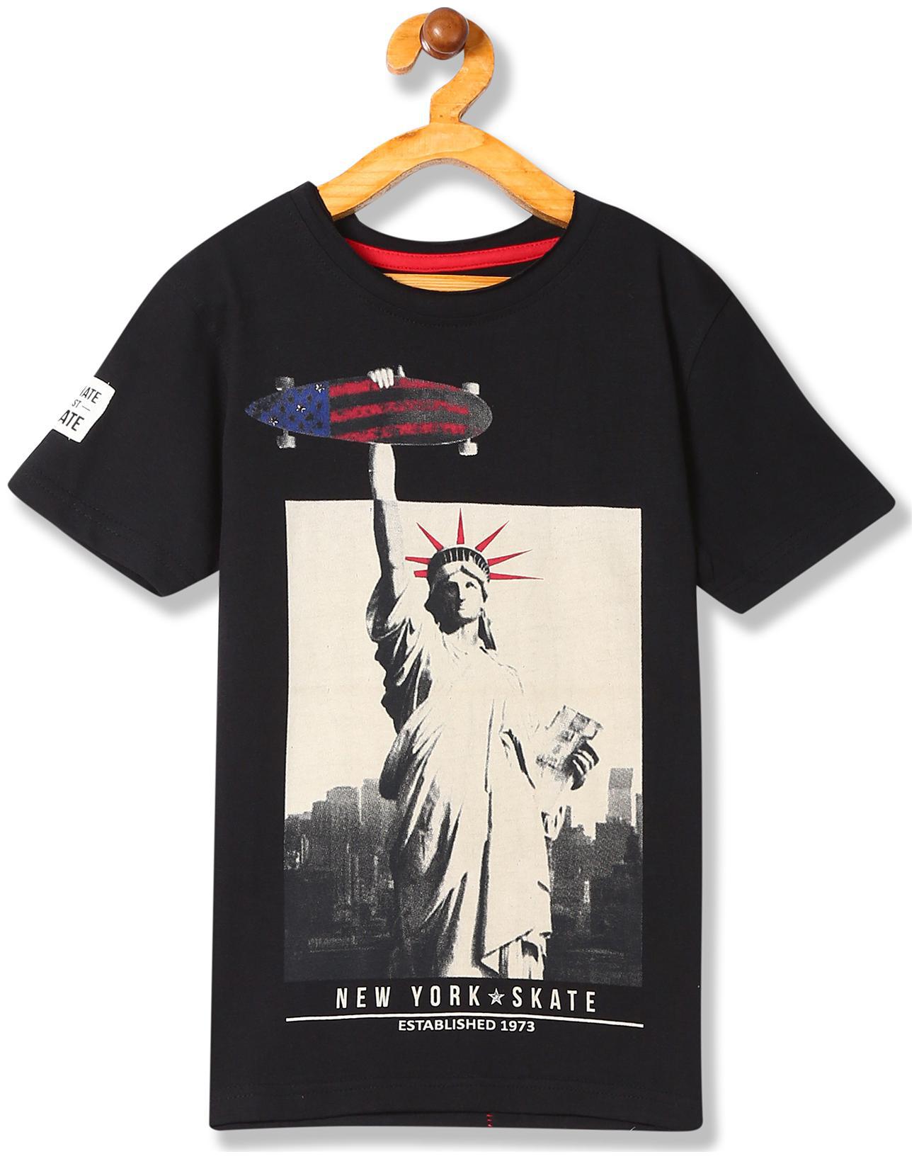 

CHEROKEE Boy Cotton Printed T-shirt - Black