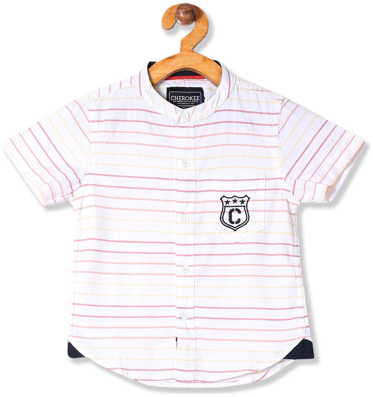 

CHEROKEE Boy Cotton Striped Shirt White