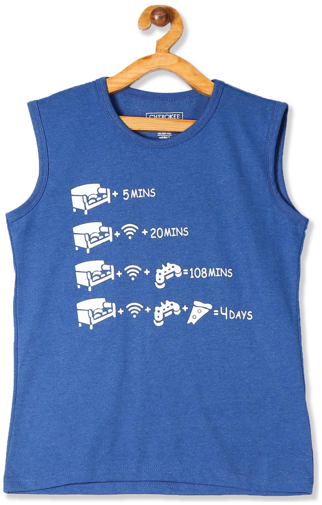 

CHEROKEE Boy Cotton Printed T-shirt - Blue