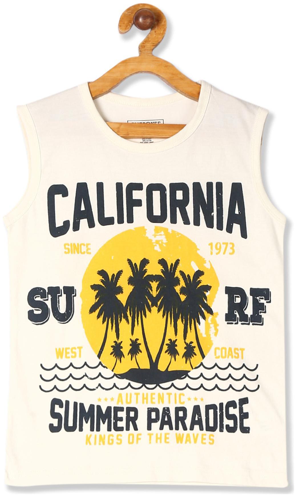 

CHEROKEE Boy Cotton Printed T-shirt - White
