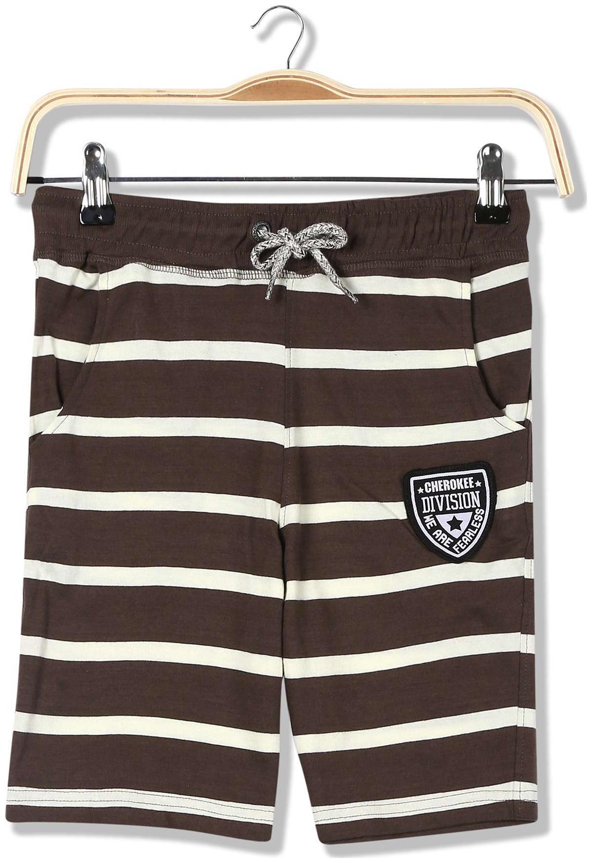 

Cherokee Boys Drawstring Waist Striped Shorts