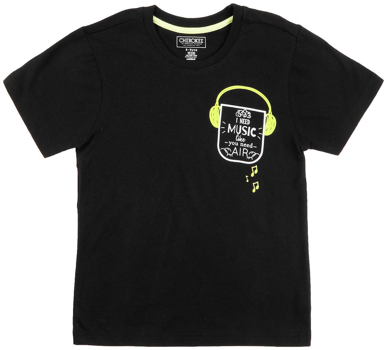 

CHEROKEE Boy Cotton Printed T-shirt - Black