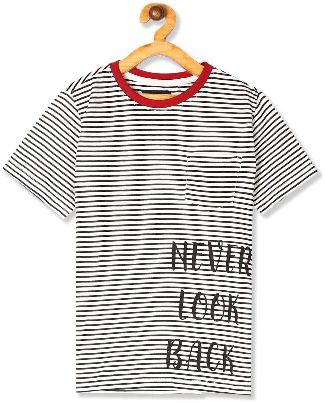 

CHEROKEE Boy Cotton Striped T-shirt - White