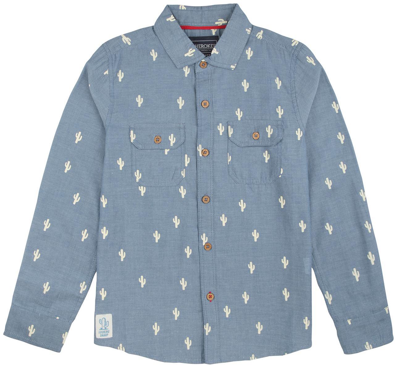 

CHEROKEE Boy Cotton Printed Shirt Blue