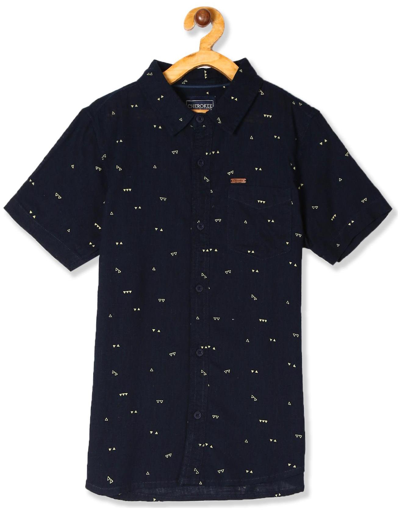 

CHEROKEE Boy Cotton Printed Shirt Blue