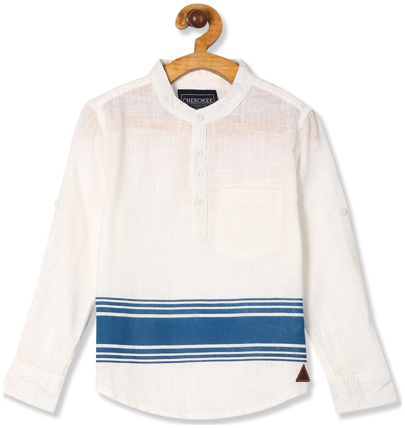 

CHEROKEE Boy Cotton Striped Shirt White