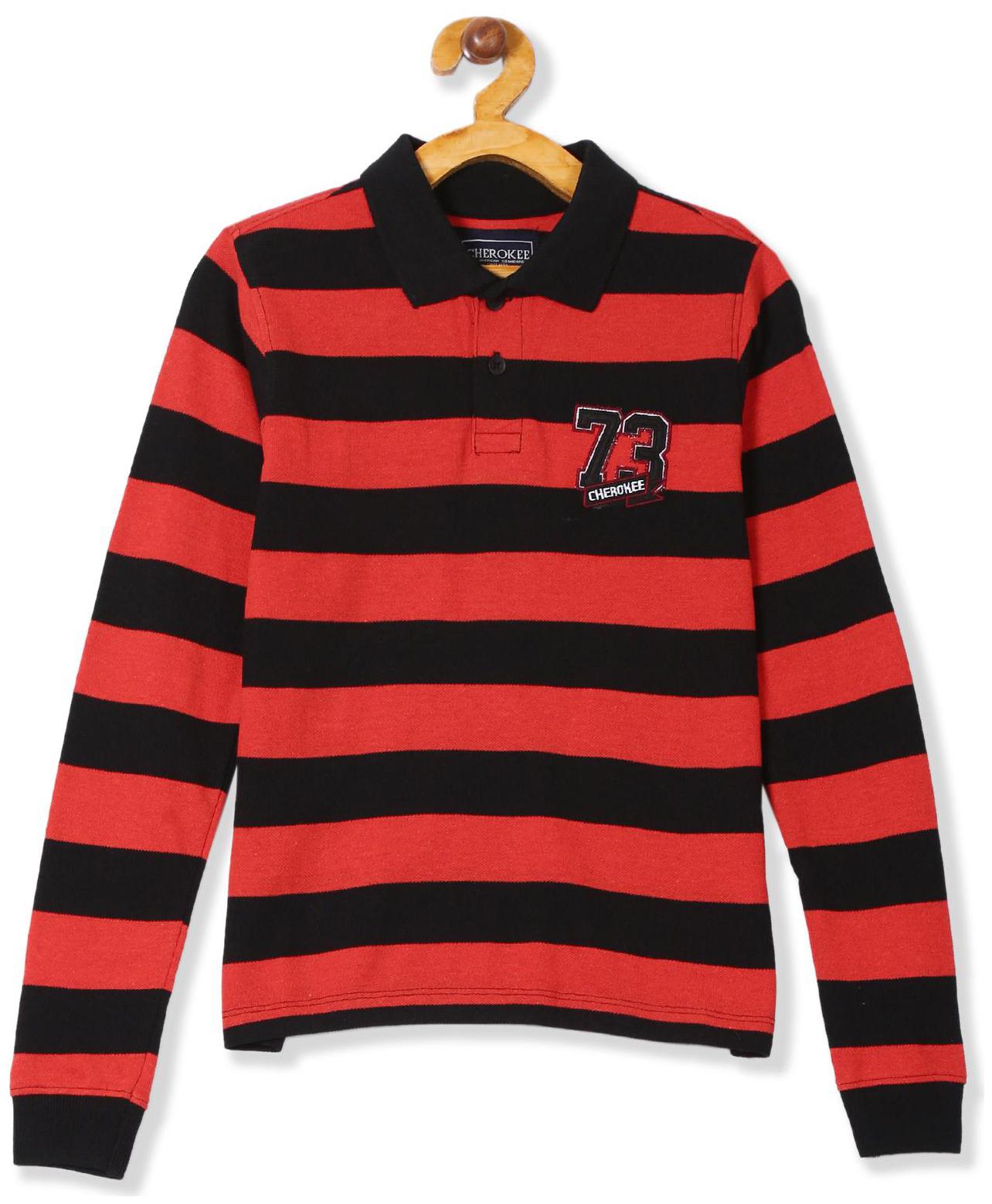 

CHEROKEE Boy Cotton Striped T-shirt - Red