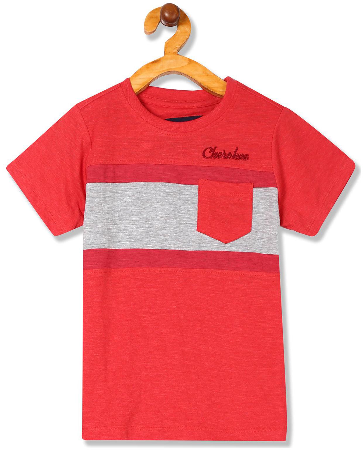 

CHEROKEE Boy Cotton Striped T-shirt - Red