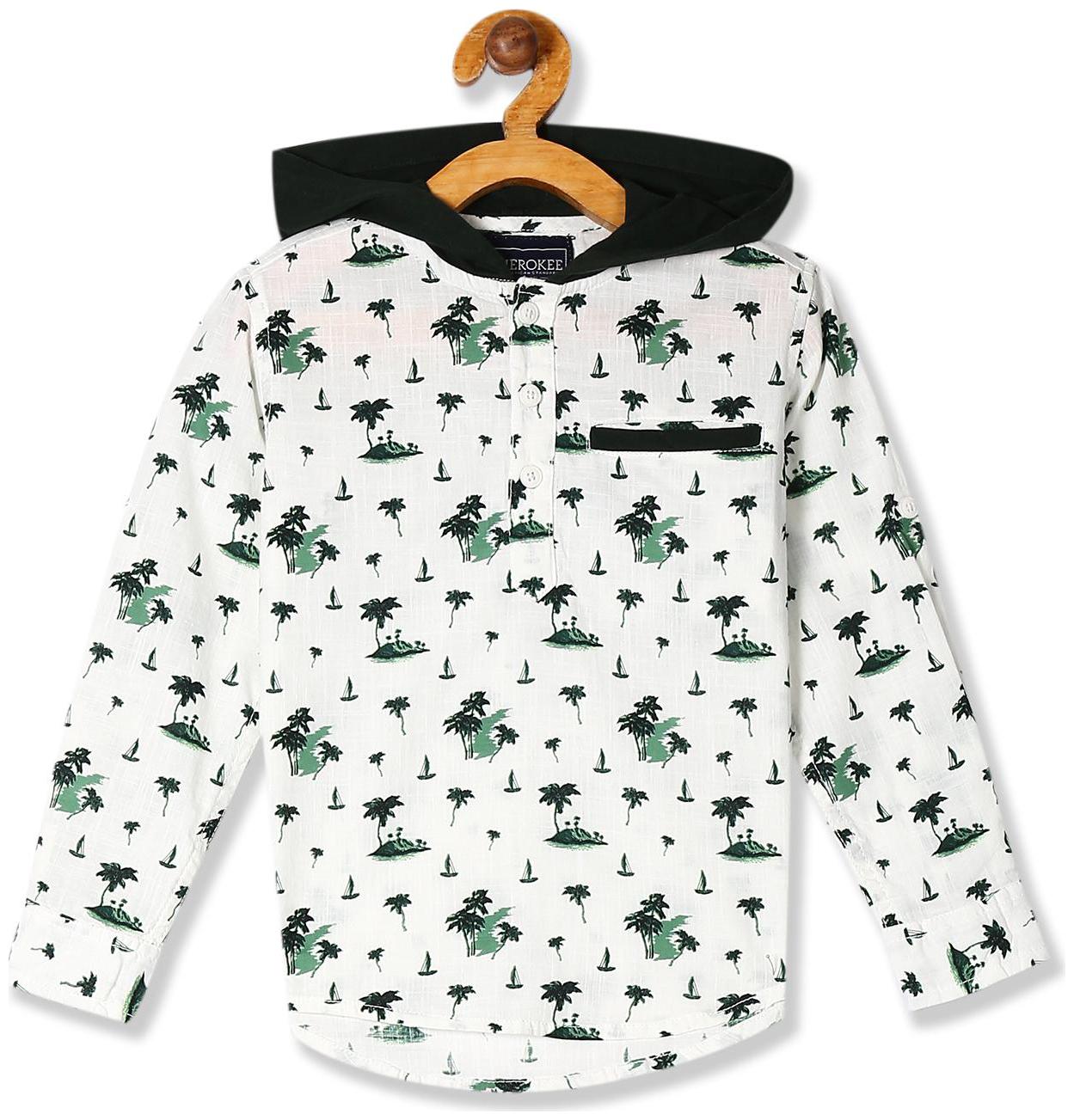 

CHEROKEE Boy Cotton Printed Shirt White