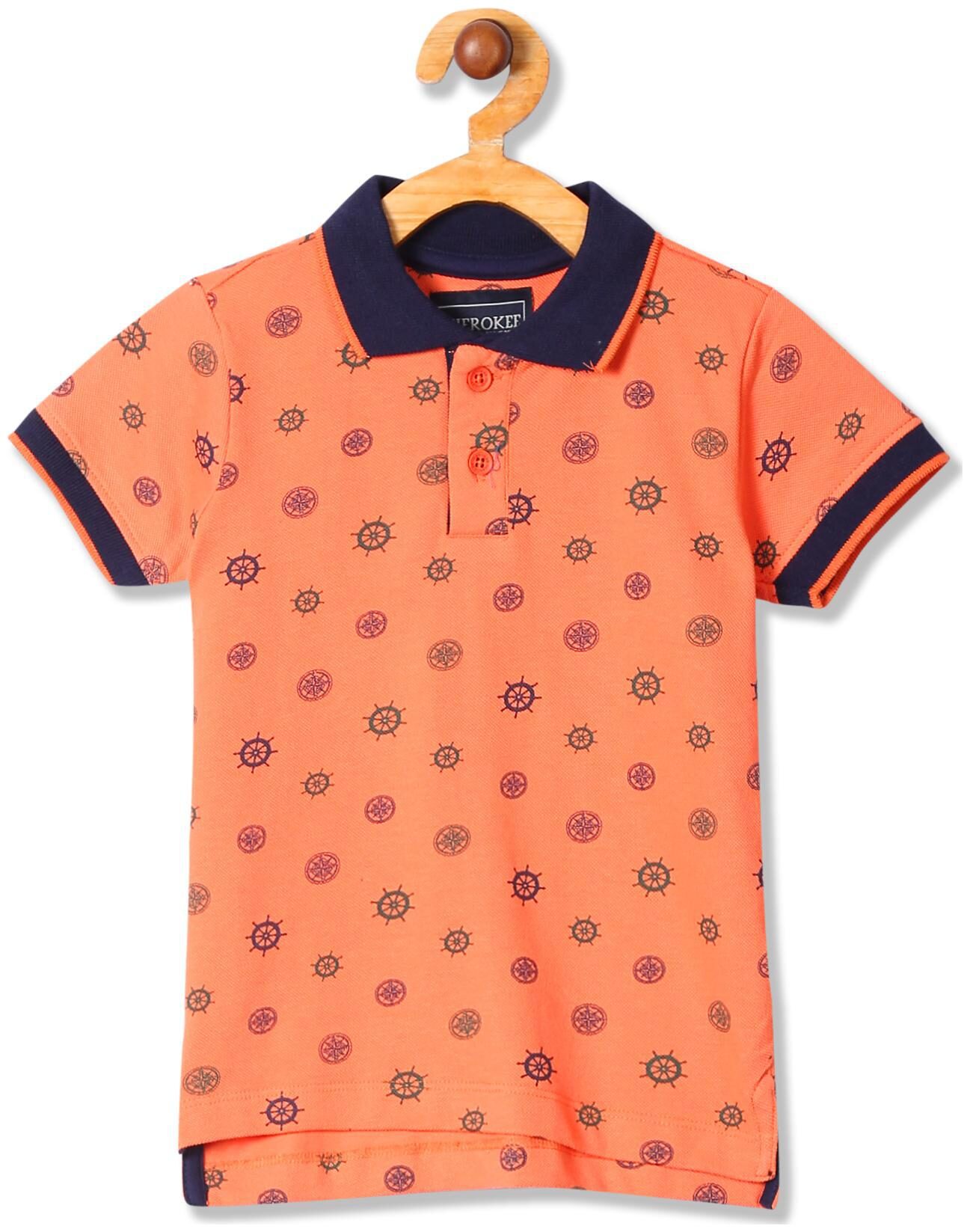 

CHEROKEE Boy Cotton Printed T-shirt - Orange