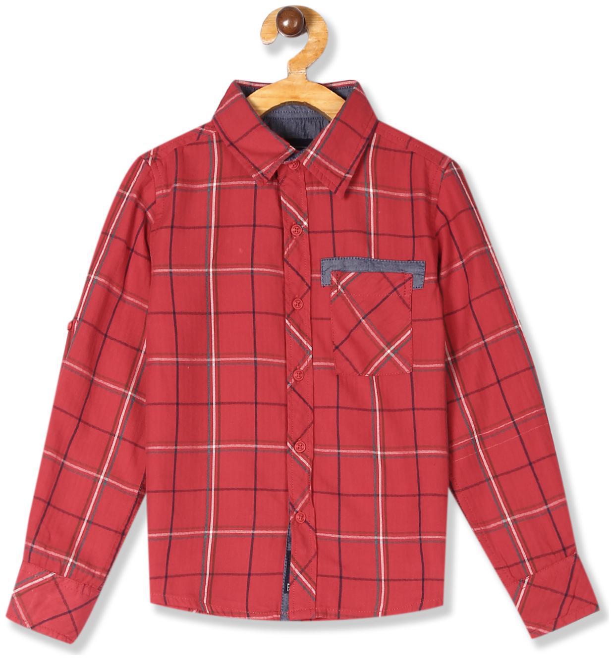 

CHEROKEE Boy Cotton Checked Shirt Red