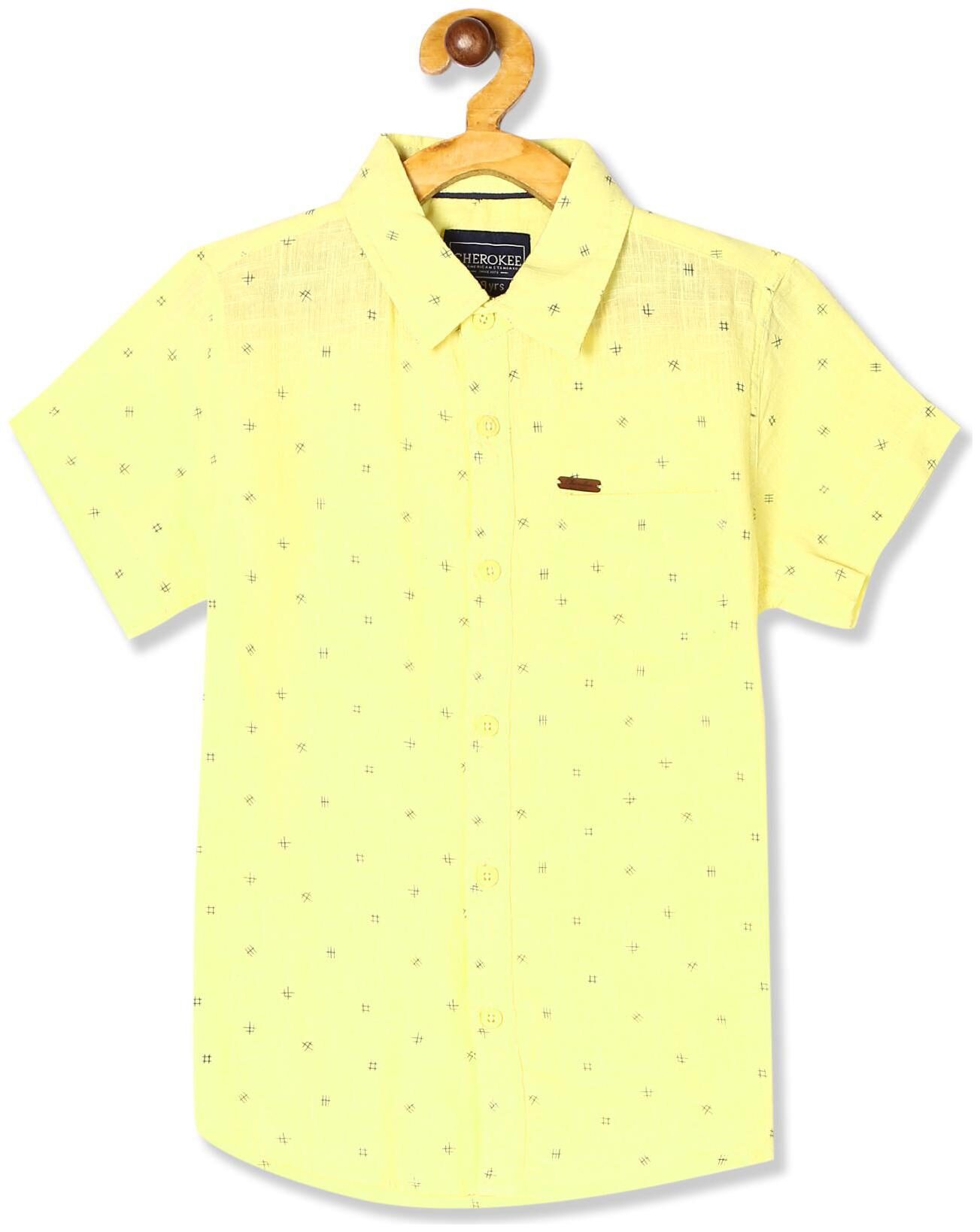 

CHEROKEE Boy Cotton Printed Shirt Yellow