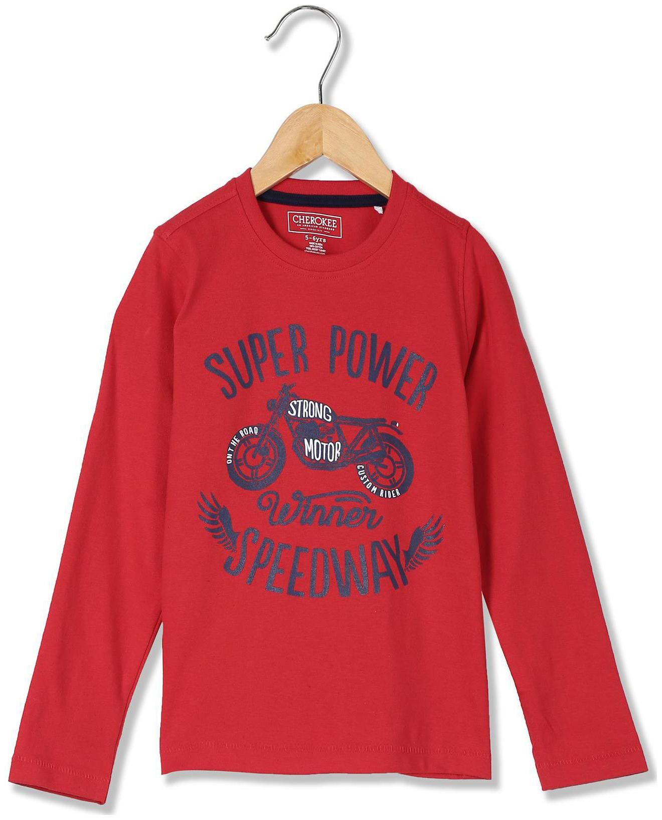 

CHEROKEE Boy Cotton Printed T-shirt - Red